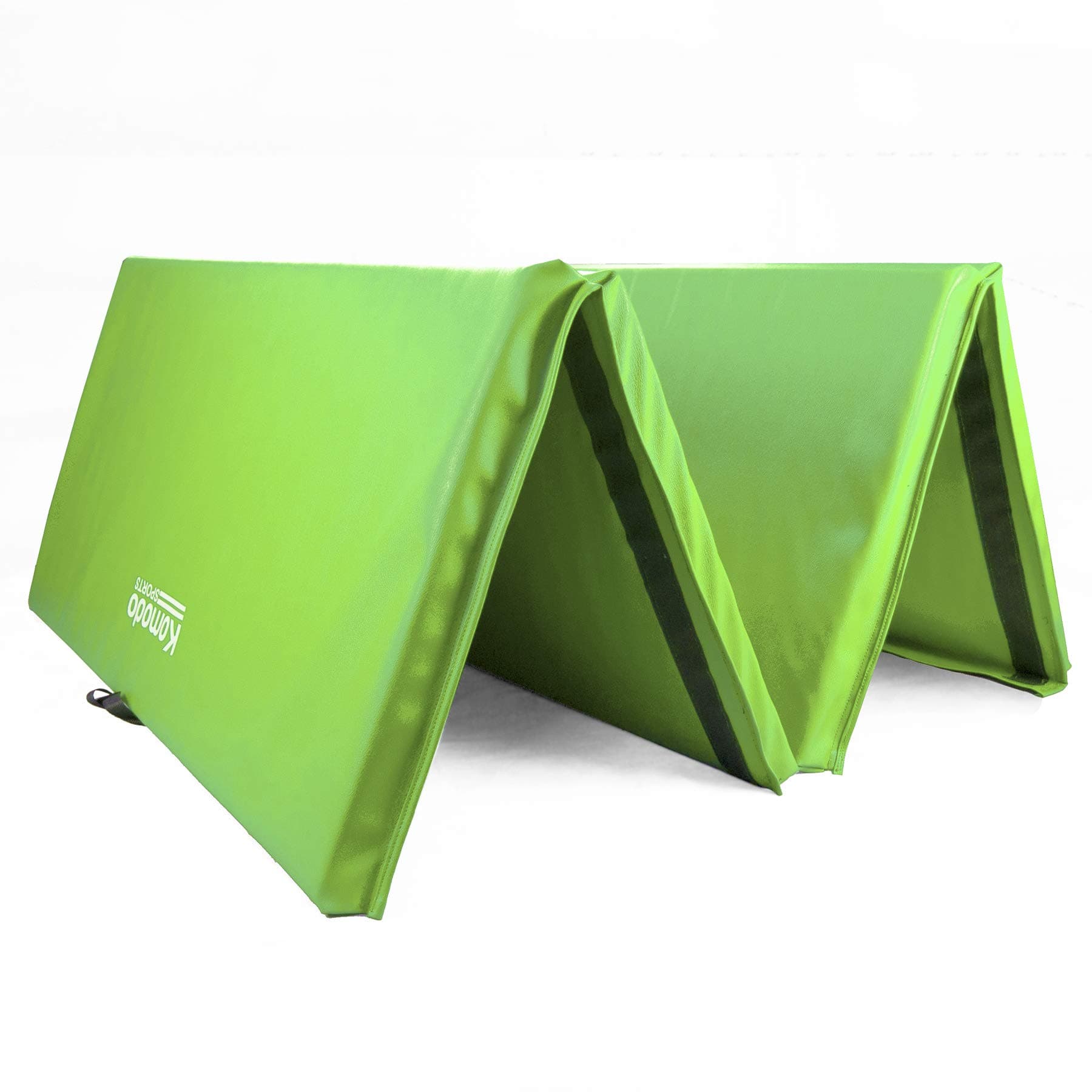 KOMODO Large 8ft Quad Folding Exercise & Gymnastics Mat - Ab Mat Physio Pilates (Green)
