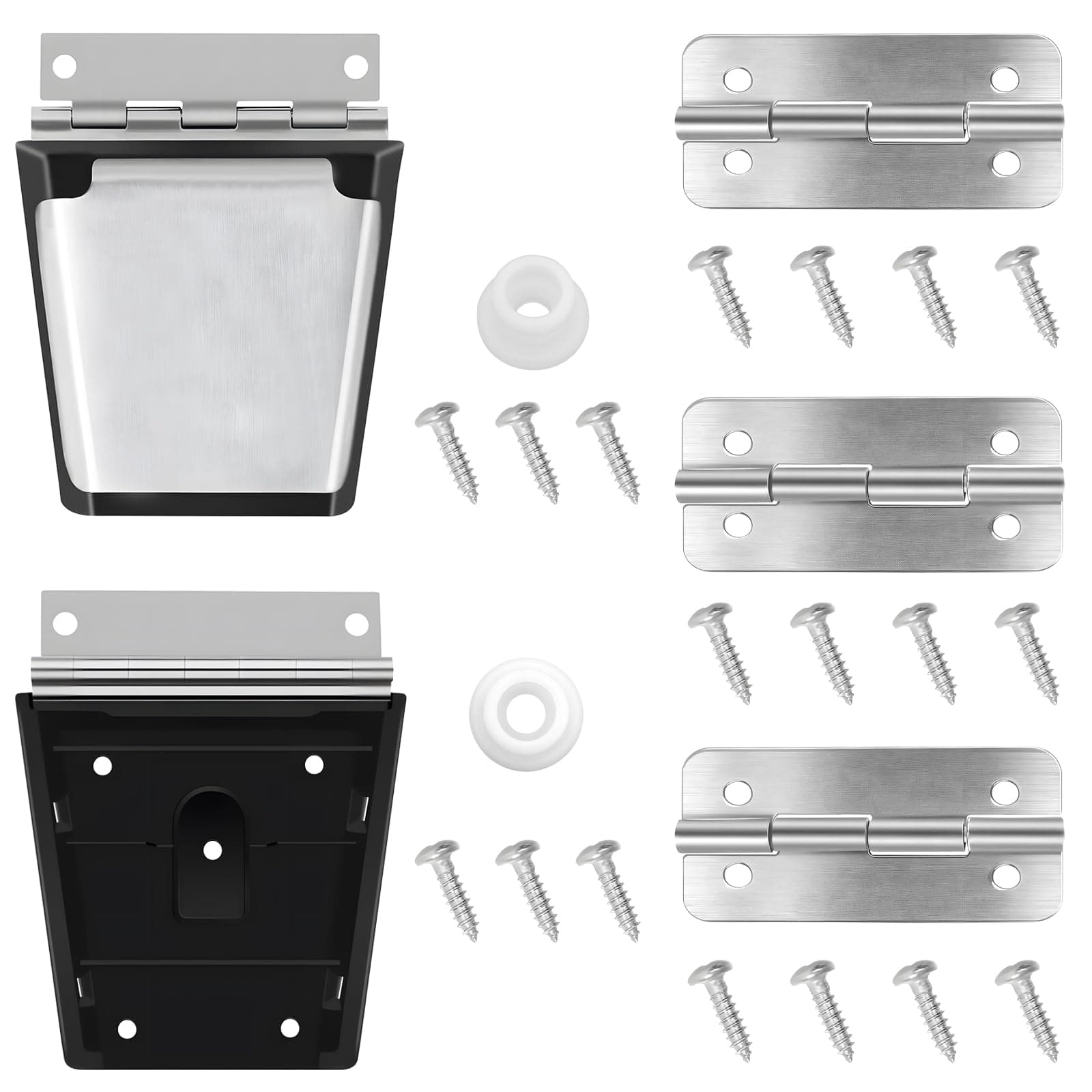 Cooler Hinges & Latch Replacement for Igloo Cooler Replacement Parts Set, Stainless Steel Latch and Hinge Parts Kit with High-Strength Screws