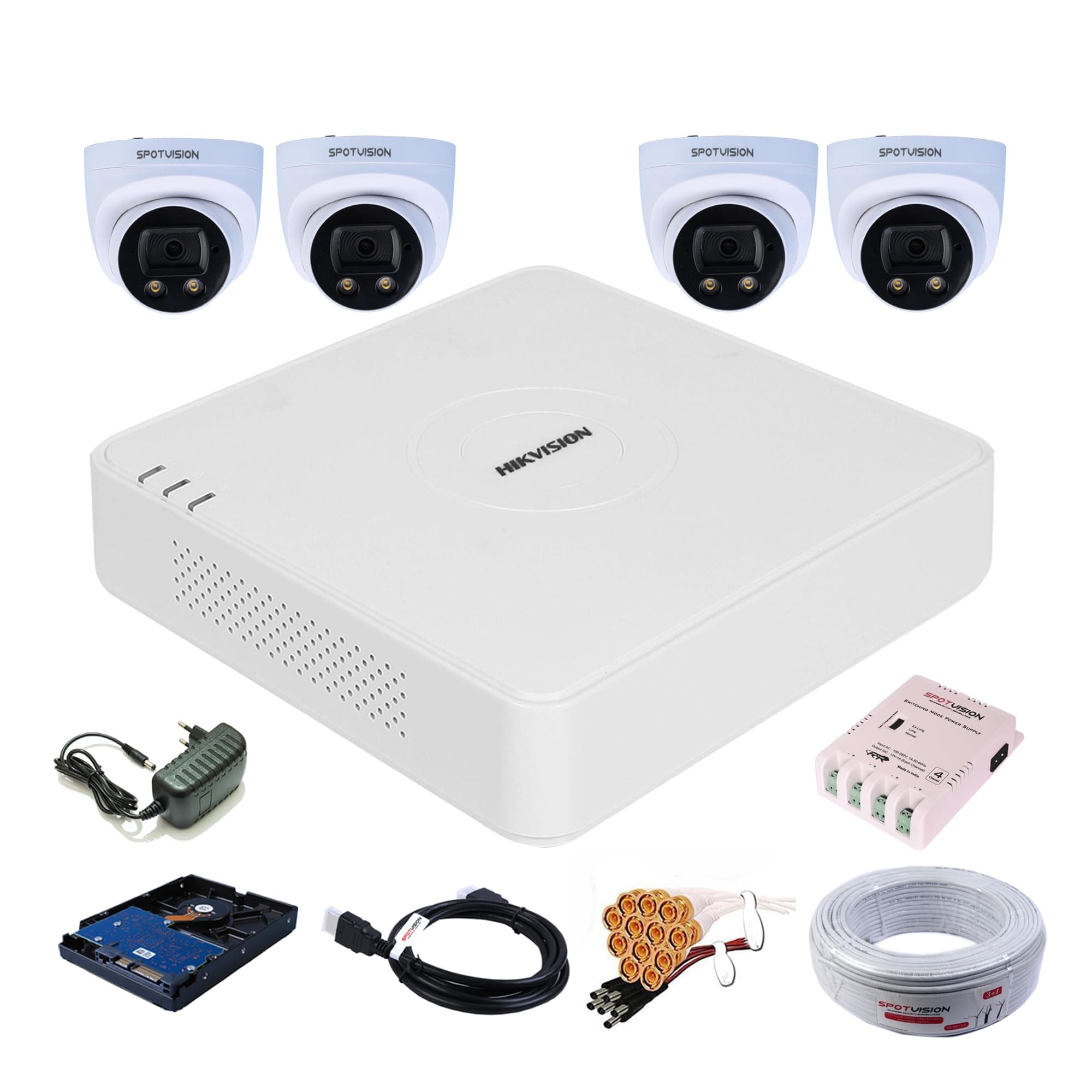 SPOTVISION Starlight Technology 2.4 MP Color Night Vision Dome Camera,CLH-06