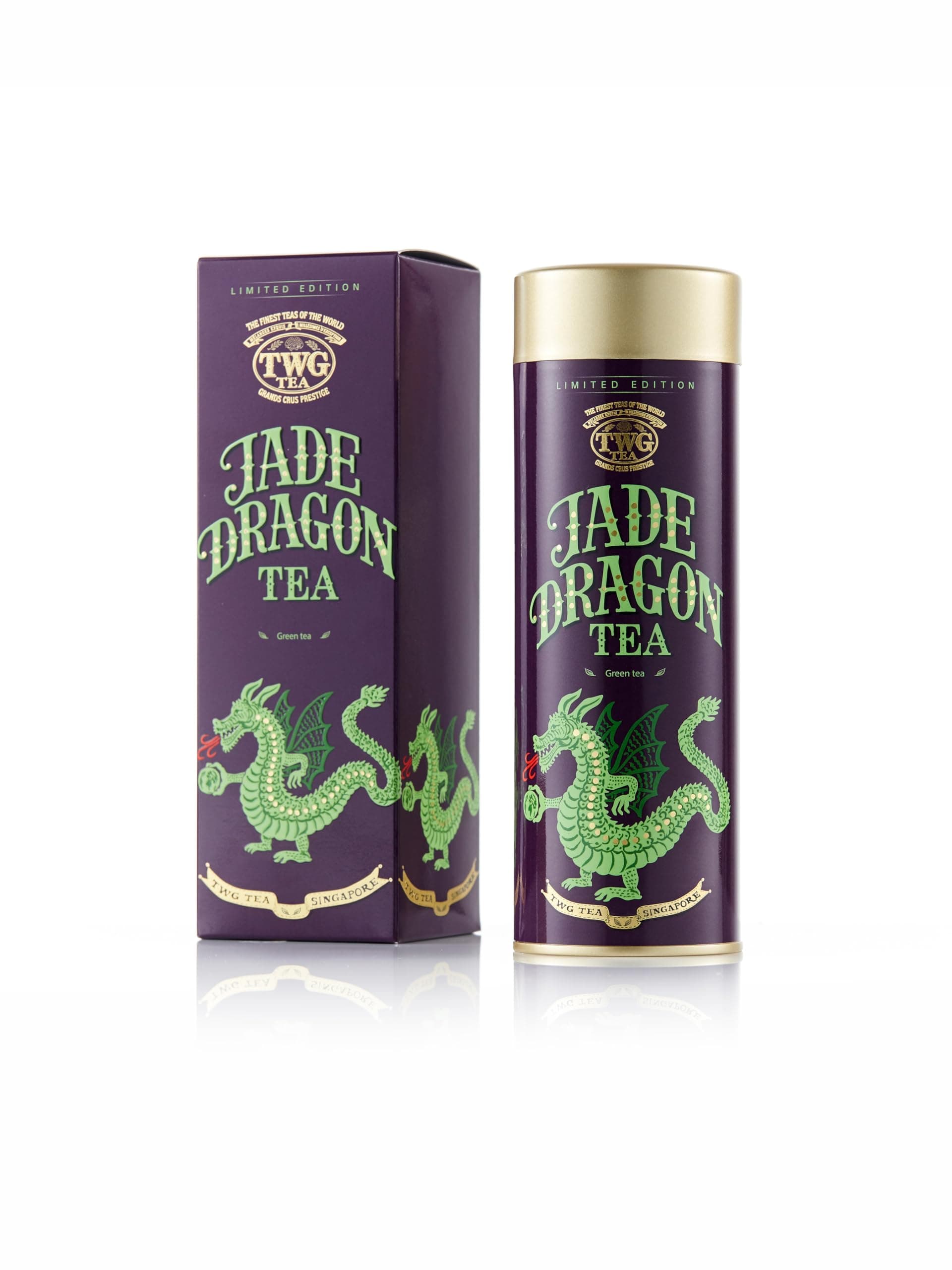 – TWG Tea | Jade Dragon Tea | Loose Leaf GreenTea | Intense & Flavourful | Haute Couture Tin, 100g | Gift Set