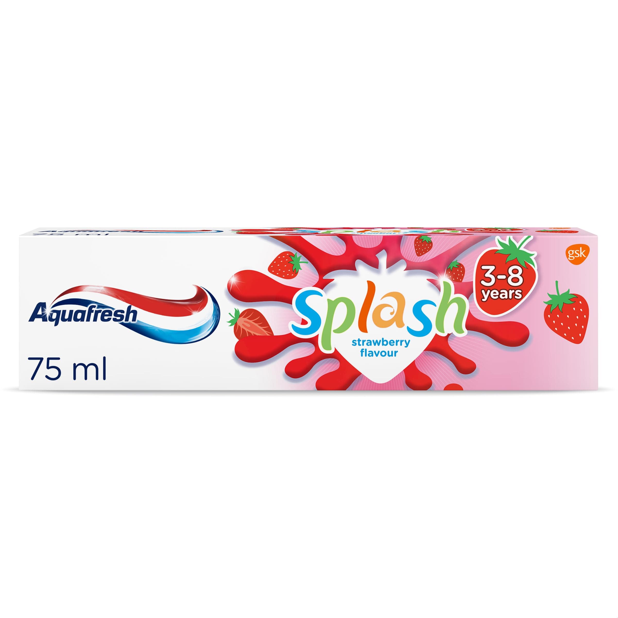 Splash Toothpaste 3-8 years, Kids toothpaste, Strawberry Flavour toothpaste, 75 ml