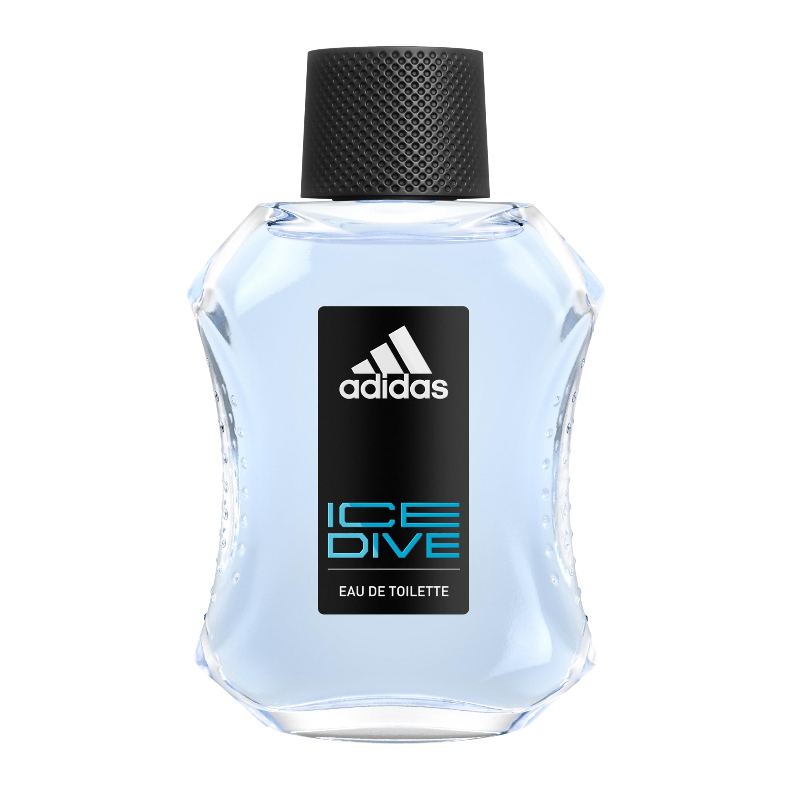 Adidas Ice Dive Eau de Toilette 3.3 fl oz (Pack of 1), Notes of Lavender, Sandalwood, and Vanilla, Men's Fragrance, Long Lasting, Sporty Fragrance, Travel Size