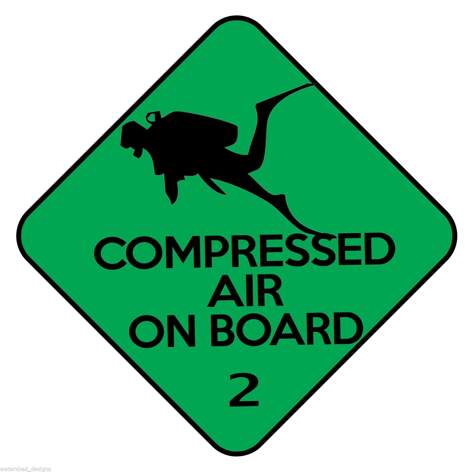 Scuba Diving Compressed Air saftey sign
