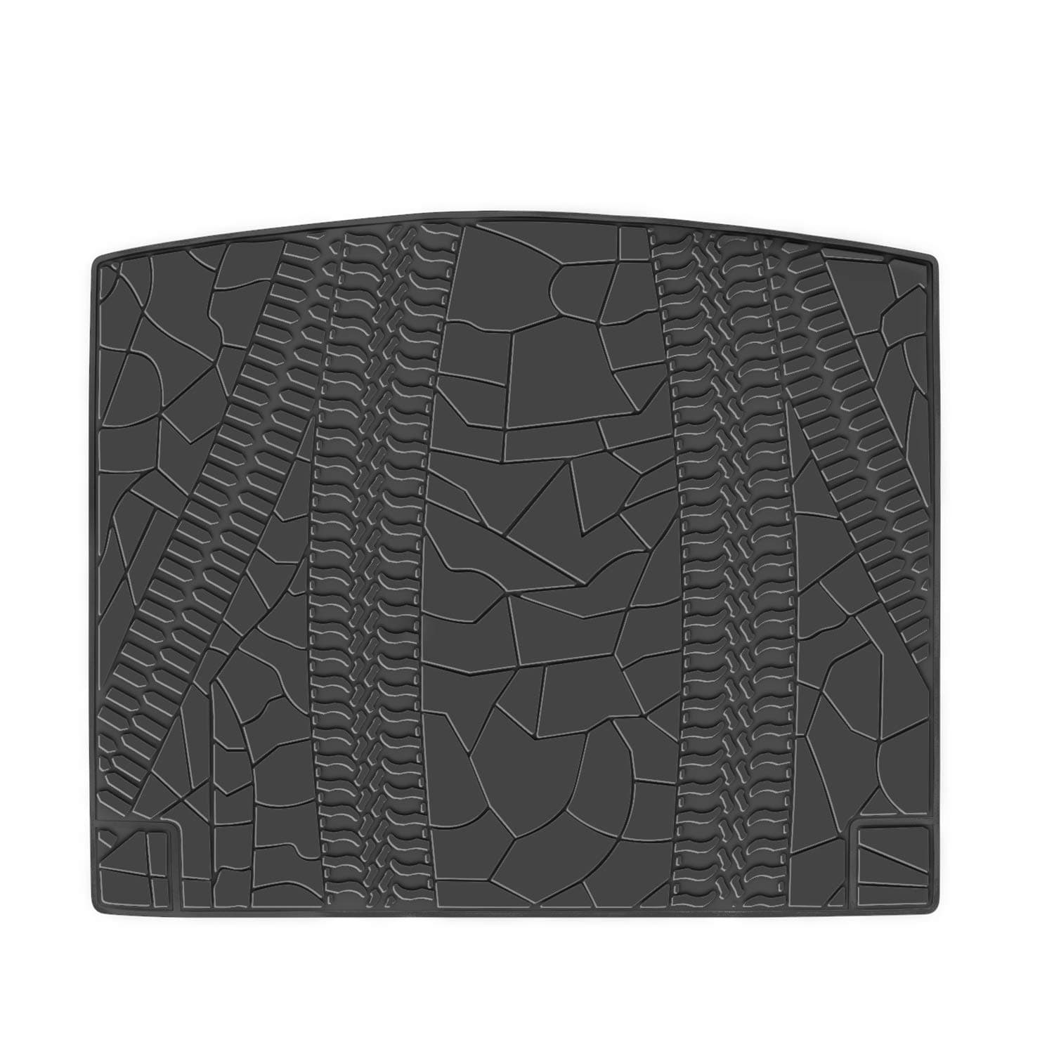 Cargo Liners Jeep Compass 2017-2018-2019 Trunk Mats Custom Fit Full Black, Rubber for All Weather - Heavy Duty & Odorless