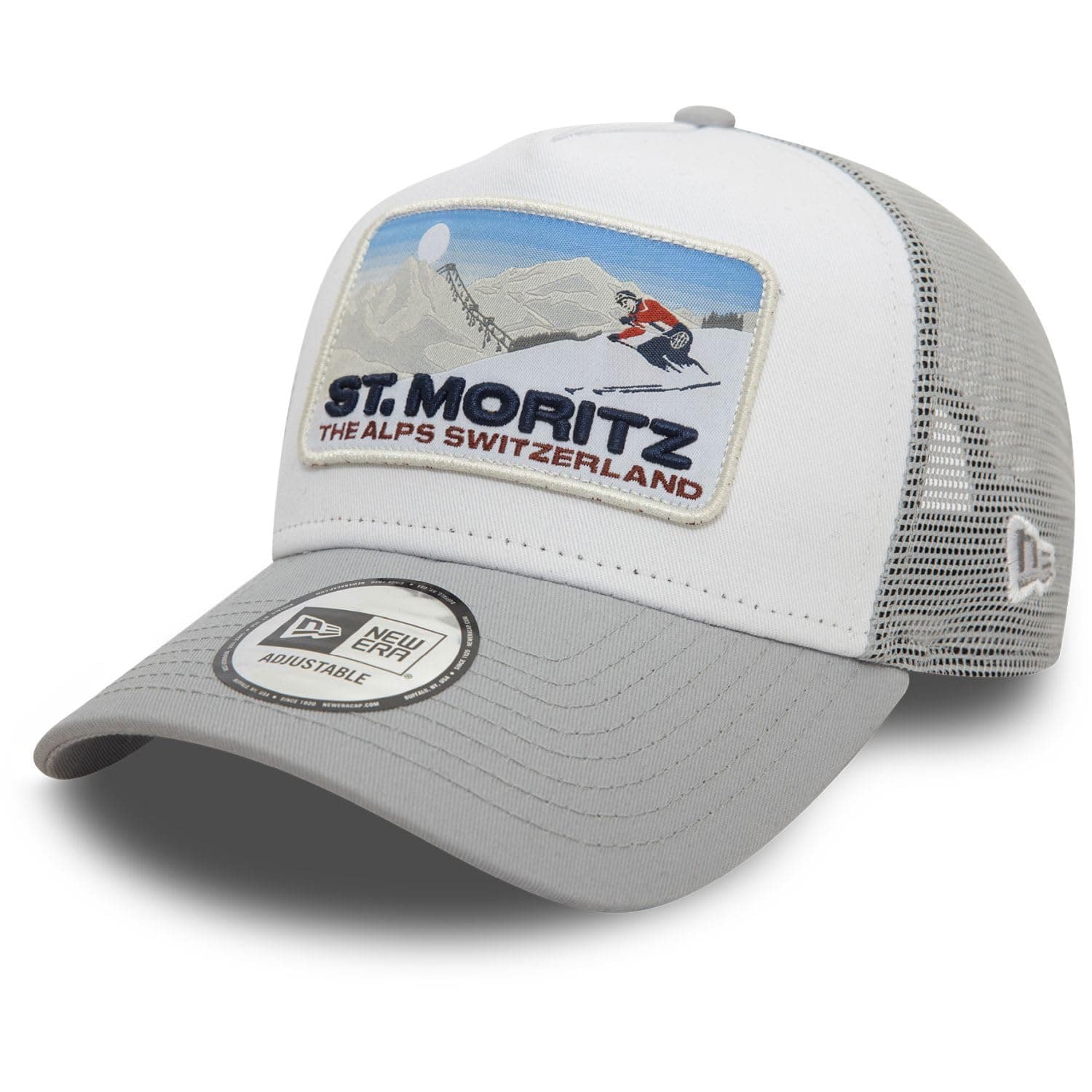 New Era A-Frame Mesh Trucker Cap - ST. Moritz Alps - One Size Multicoloured, Multicoloured, One Size
