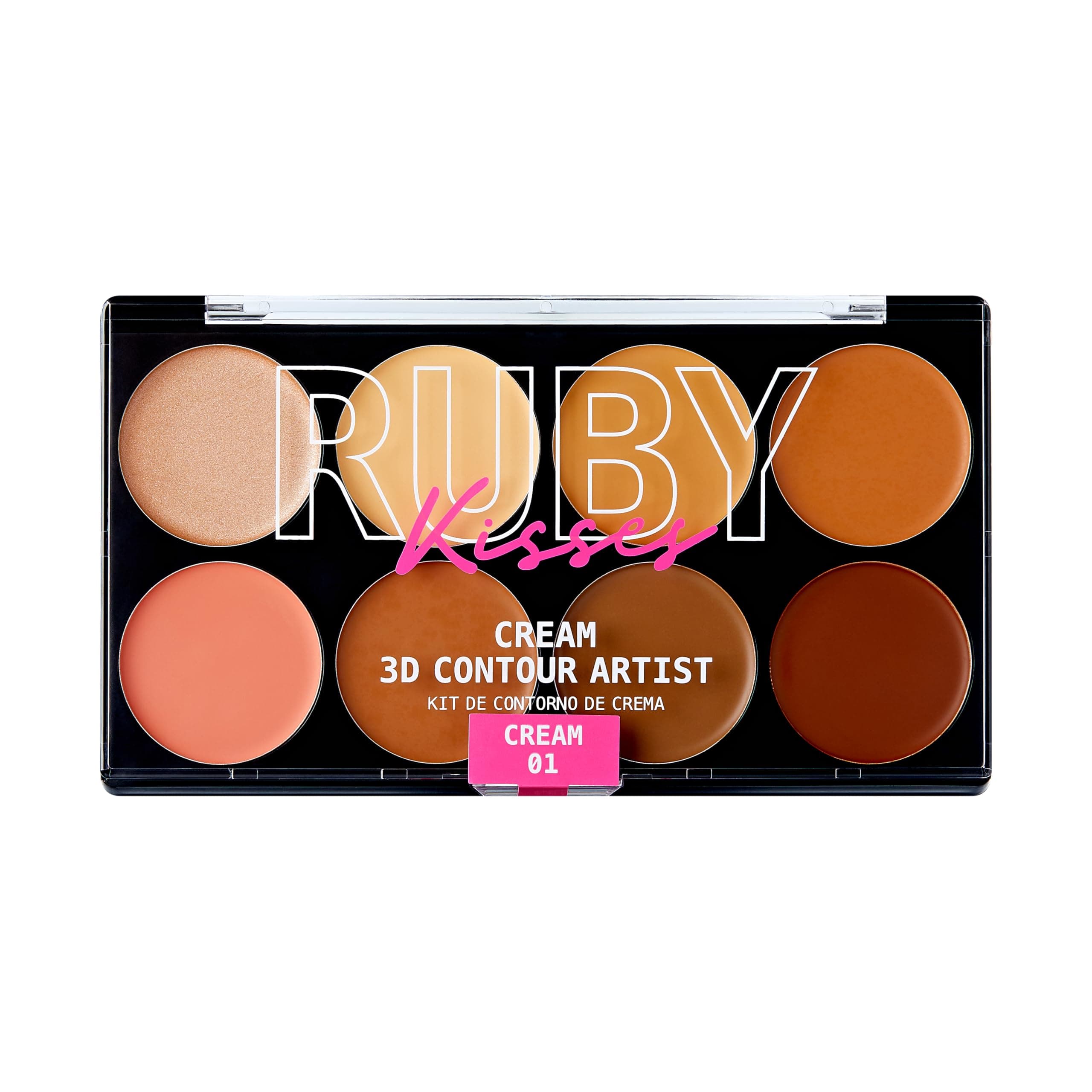Ruby Kisses 3D Face Creator Cream Foundation & Concealer, 12 Hours Long Lasting, Medium to Full Coverage, Non-Greasy, Ideal for Makeup & Contour Palette (Light Medium)