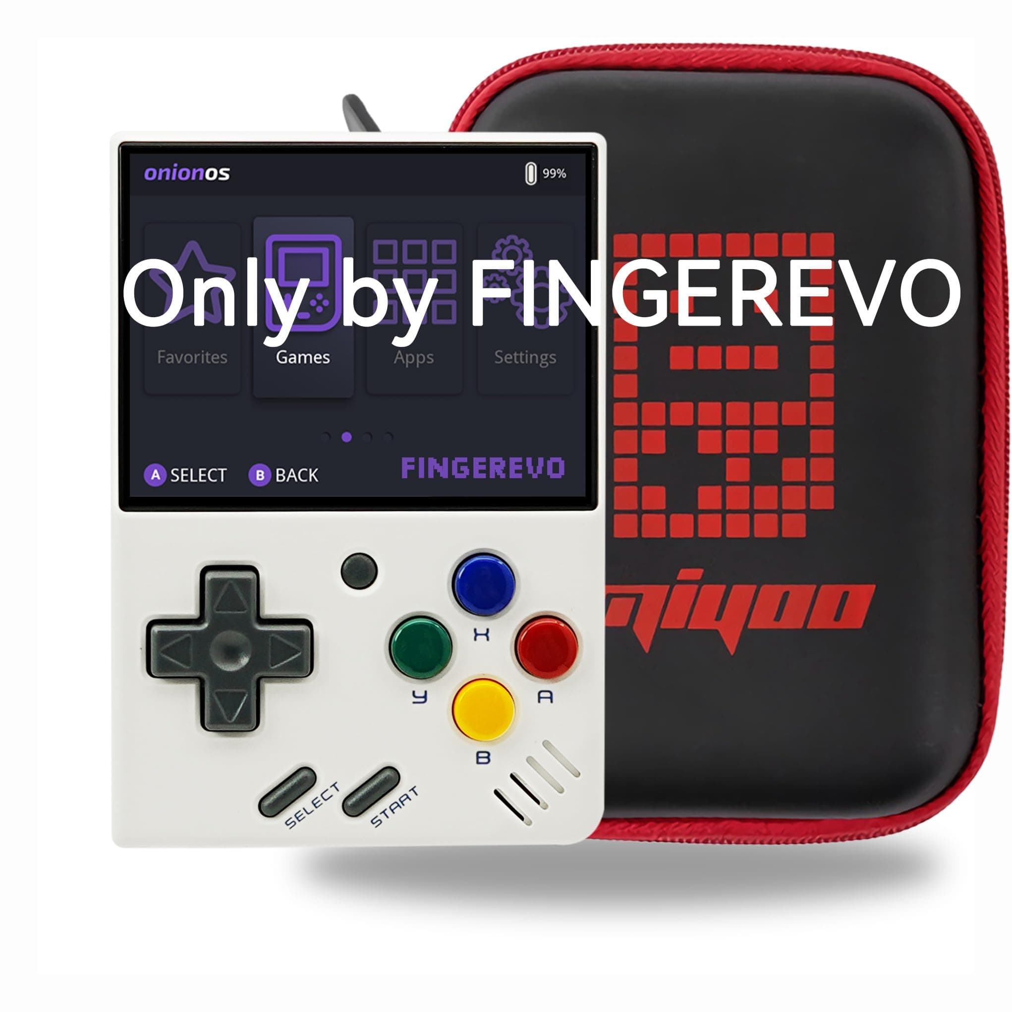 Miyoo Mini V4 OnionOS Handheld Game Console 2.8-inch 750*560 IPS Screen Miyoo-Mini v4 Onion-System with Portable Case White