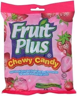 Fruit Plus Chewy Candy 150g (Strawberry Flavour, 12 Packs)