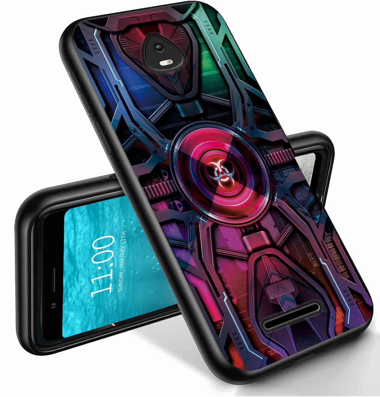 for Schok Volt SV55 Phone Case 5.45" with Techno Color Tech Design Theme Design, RYUITHDJP Case for Schok Volt SV55(SV55216) TPU Stylish Anti Slip Shockproof Cover