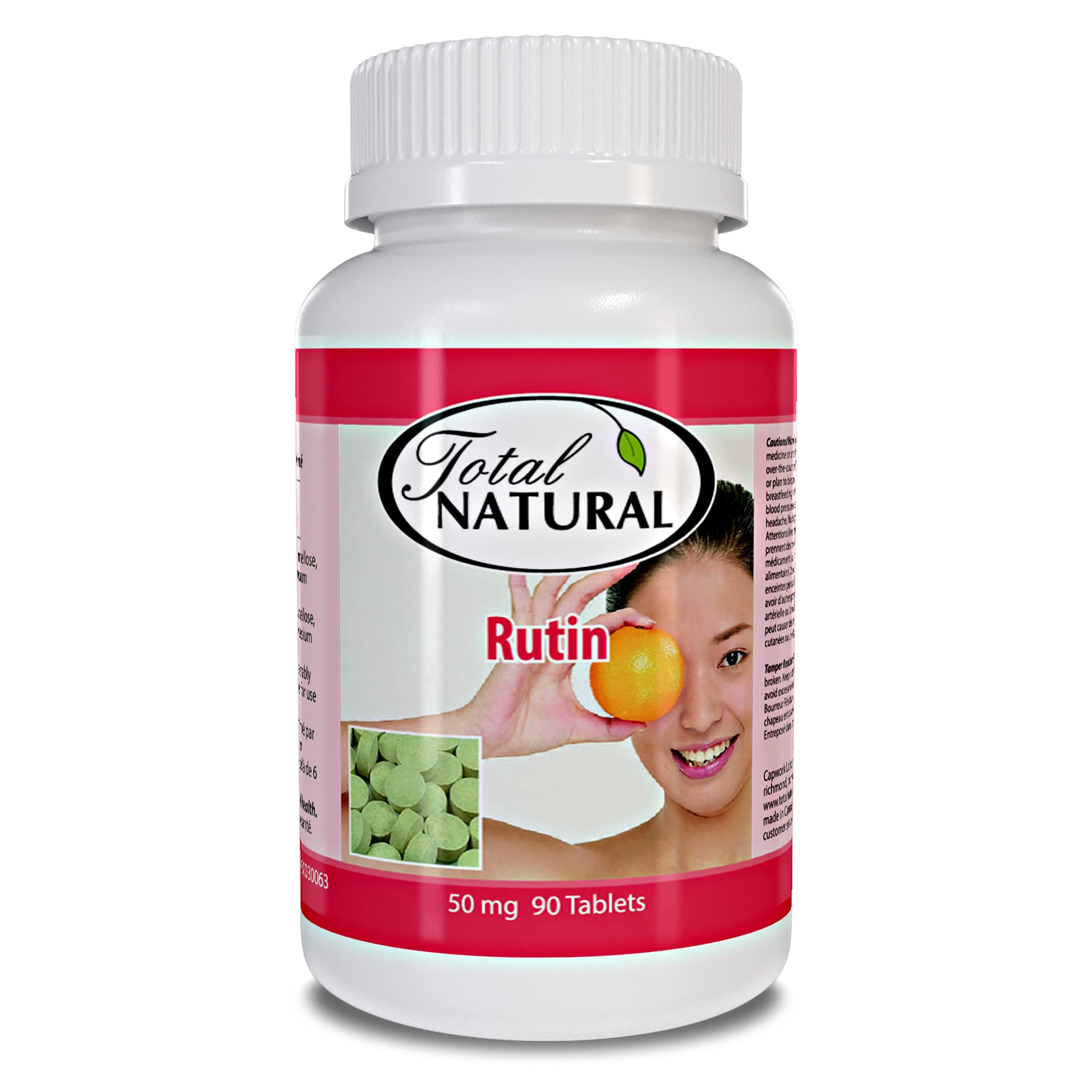 Rutin 50mg 90 Tablets [1 Bottle], Help Absorb and Utilize Vitamin C, Improved Vascular Health, Vision Care