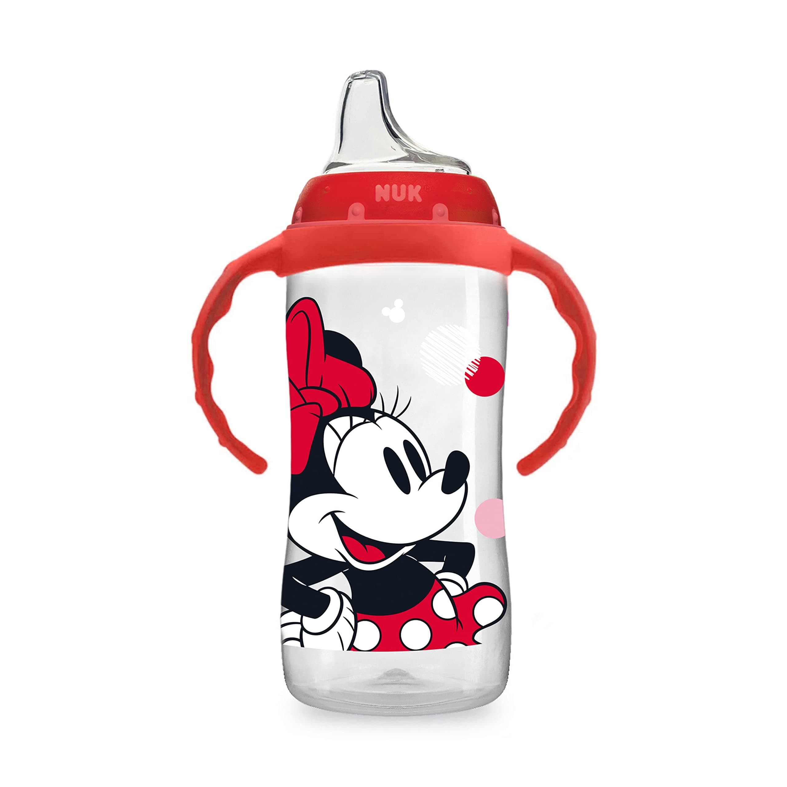 Disney Large Learner Spill Proof Sippy Cup, Minnie Mouse, 10 Oz 1Pack – BPA Free, Spill Proof Sippy Cup