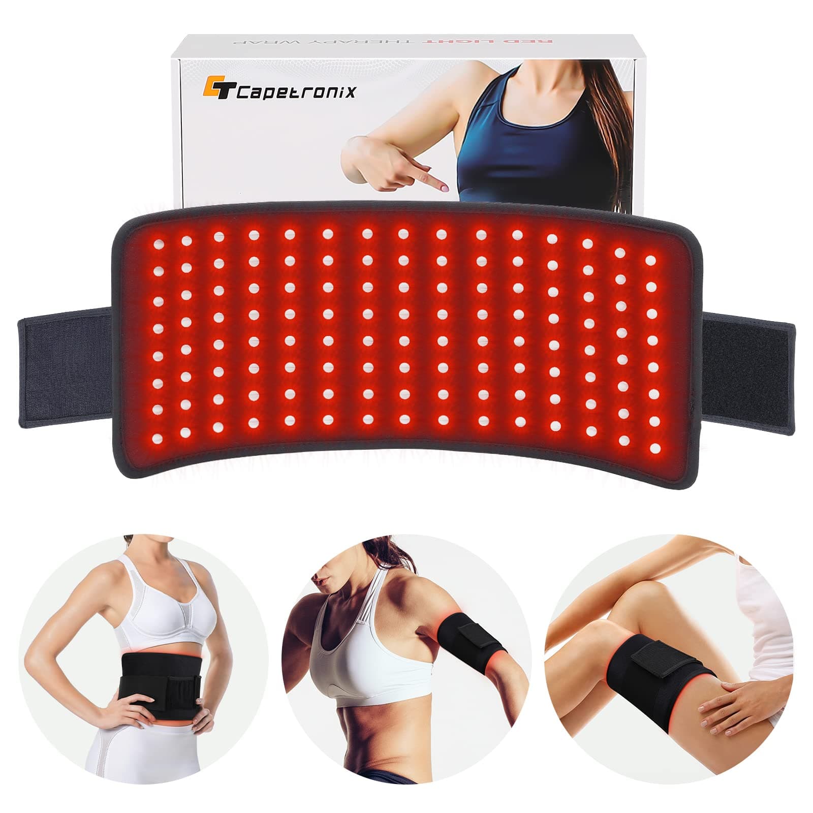 CT CAPETRONIX Red Light Therapy,Infrared Light Therapy Wrap Red Light Therapy Device for Body with Timer,Wearable Therapy Light Wraps are Gift for Family and Friends