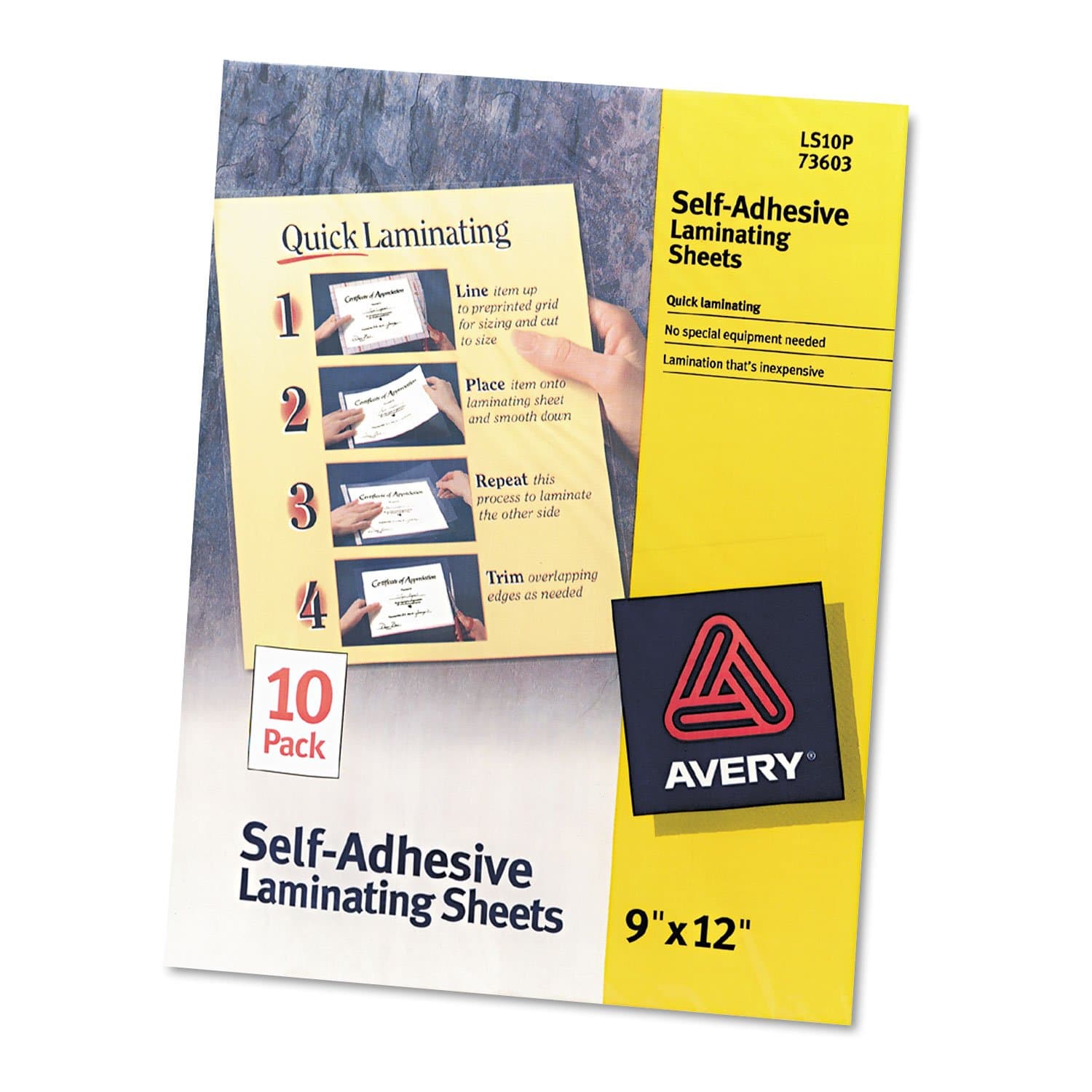 Avery Avery Clear Self-Adhesive Laminating Sheets
