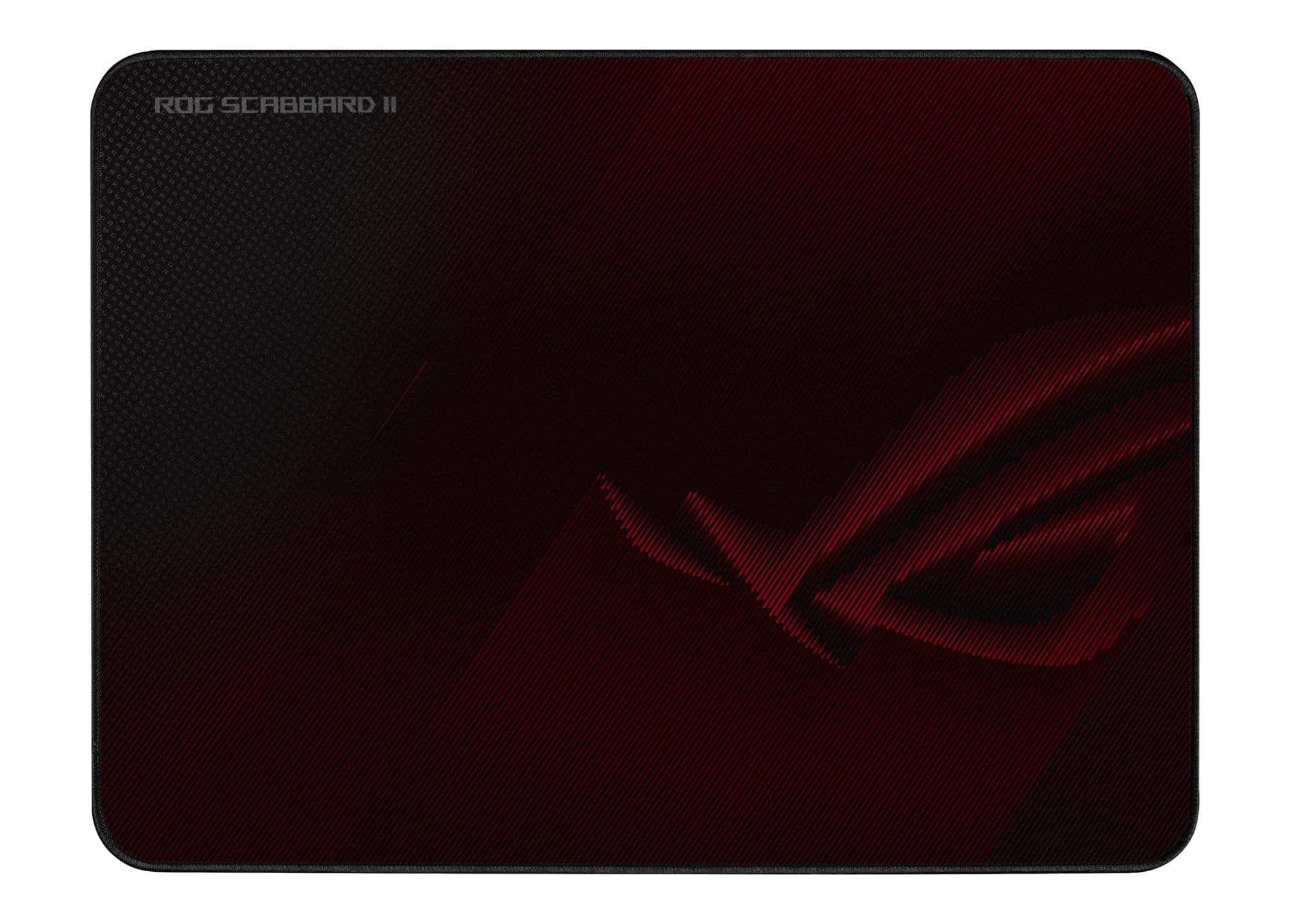 ASUS ROG Scabbard II medium gaming mouse pad, 360x260 mm, (protective nano coating for a water-, oil-and dust-repellant surface, with anti-fray, flat-stitched edges and a non-slip rubber base) Black