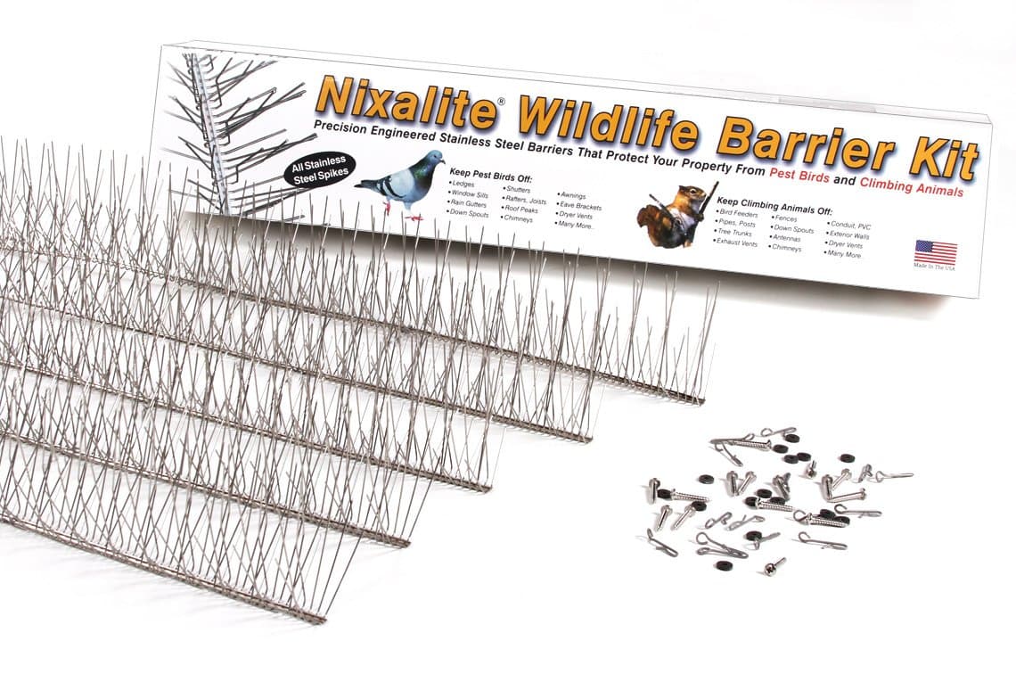 Bird Spike Wildlife Barrier Kit (10ft, 5-2ft Strips)