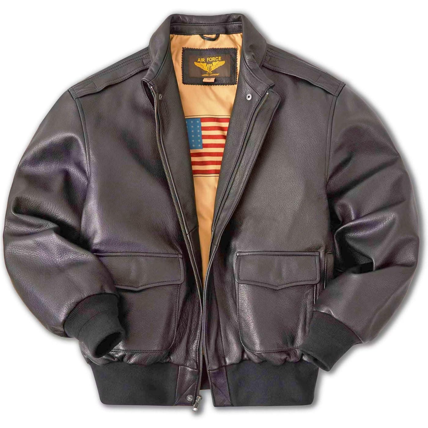 Landing Leathers Men Air Force A2 Leather Bomber Jacket (Also available in Big & Tall)