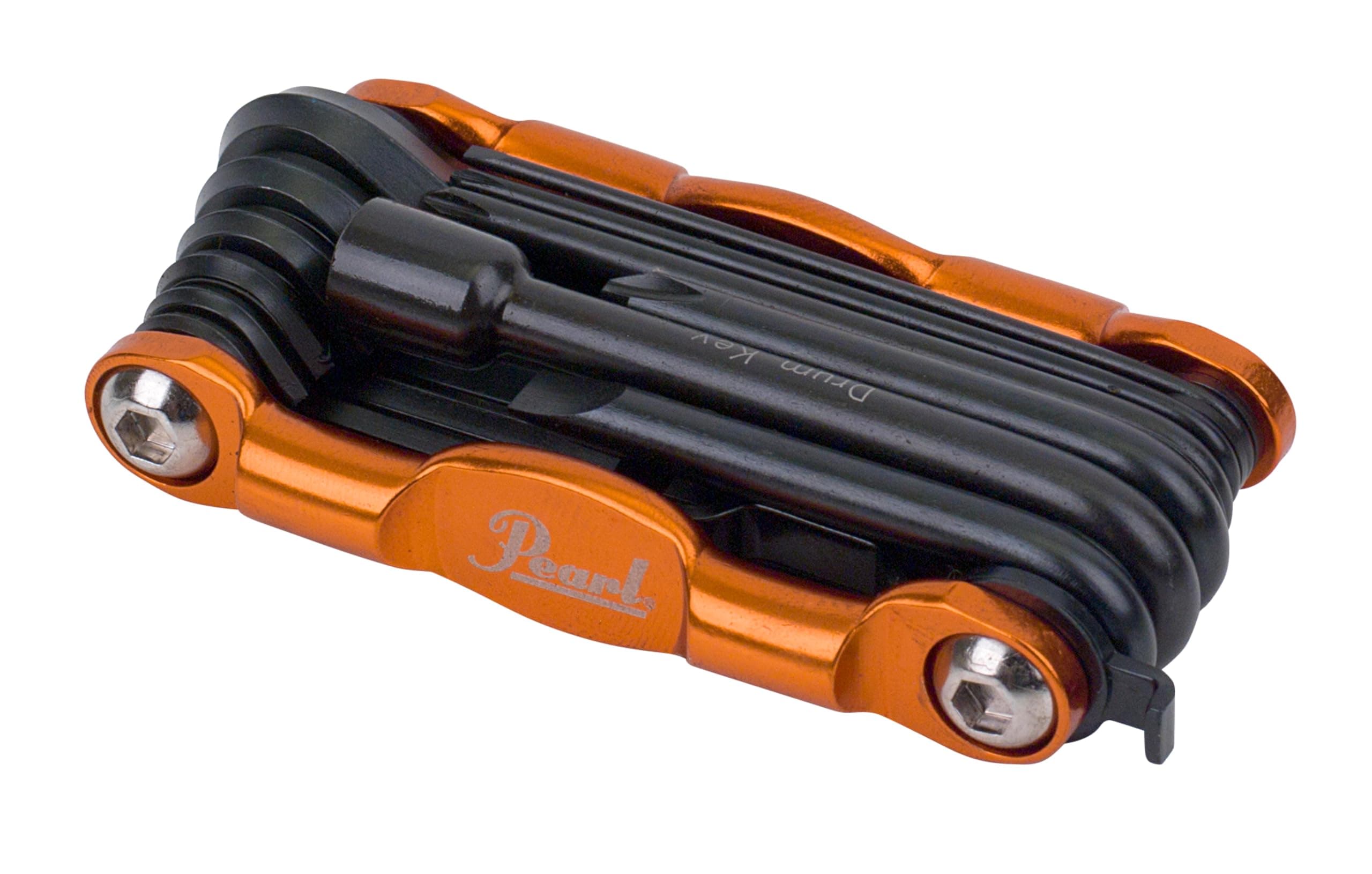 Pearl Tech Tool combination Drum Key and Drum Set Multi-Tool with five Screwdrivers, six Hex Keys and Bottle Opener,