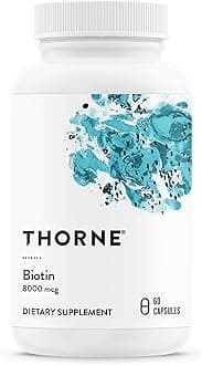 THORNE - Biotin - Vitamin B7 Supplement for Healthy Hair, Nails, Skin & Metabolism - Supports Nerve Health* - Third-Party Certified - Gluten, Dairy & Soy-Free - 60 Capsules