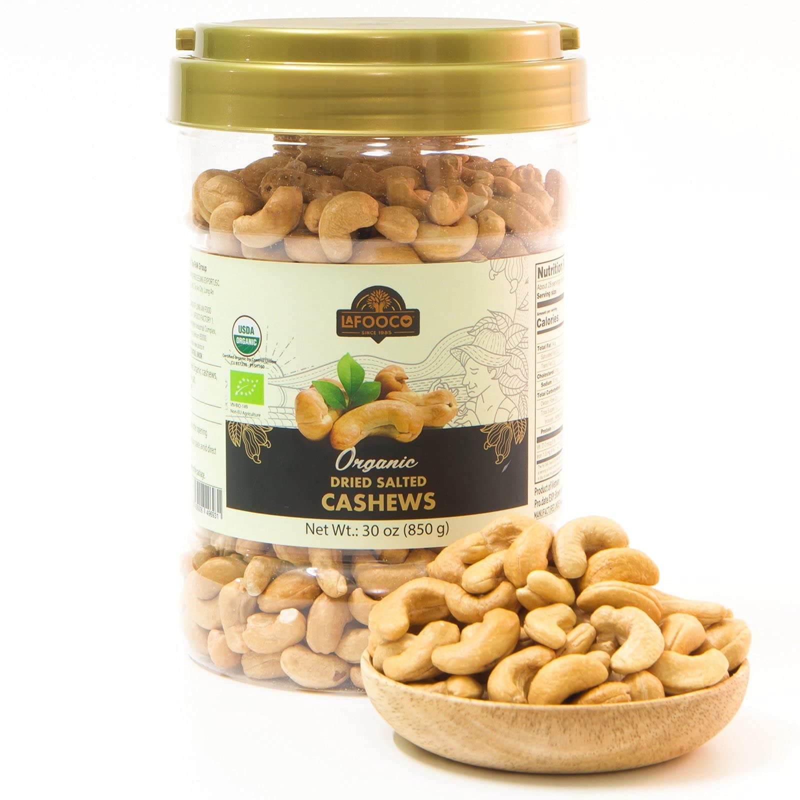 Organic Dried Salted Cashews