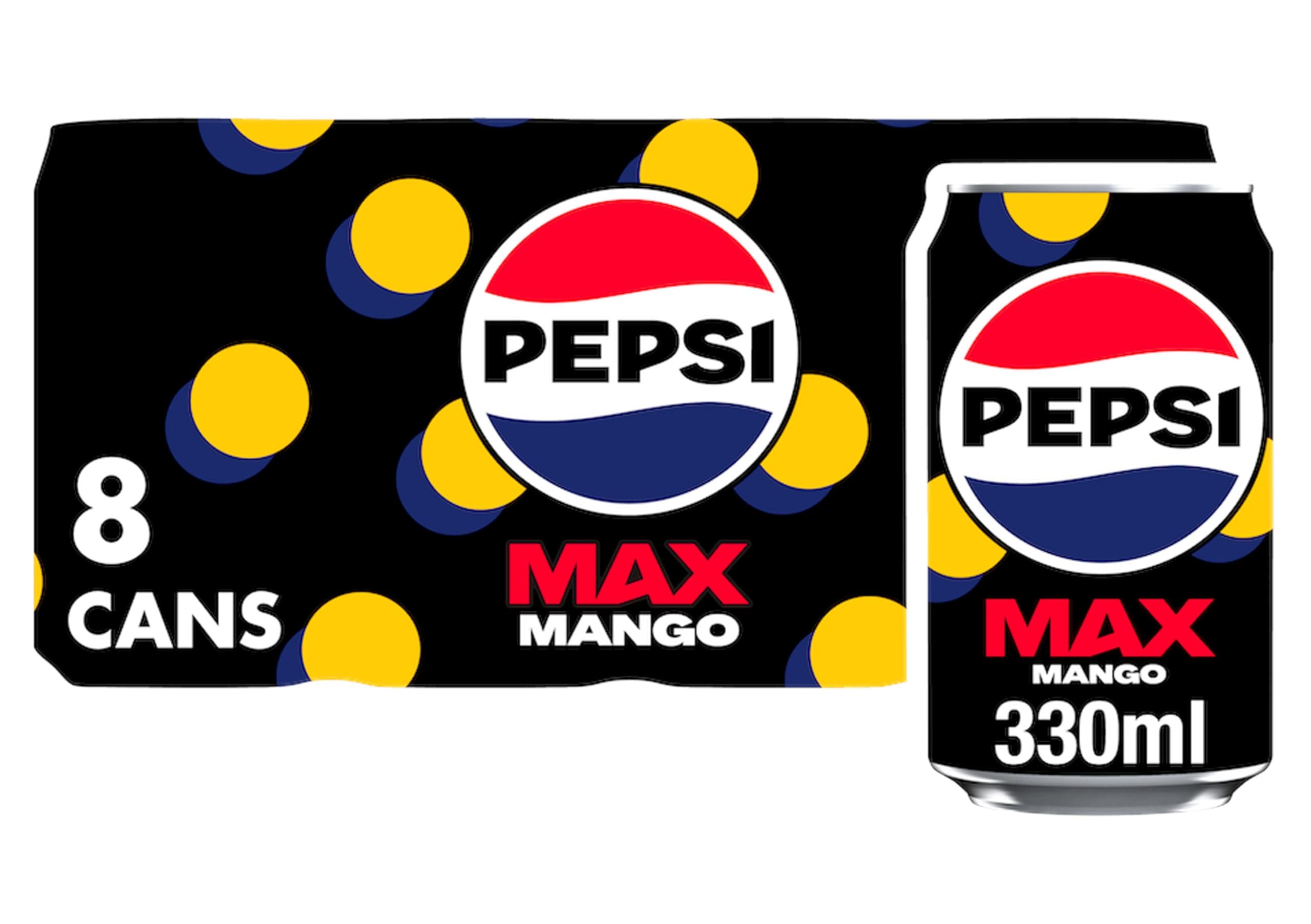 Pepsi Max Mango, 330ml (Pack of 8)