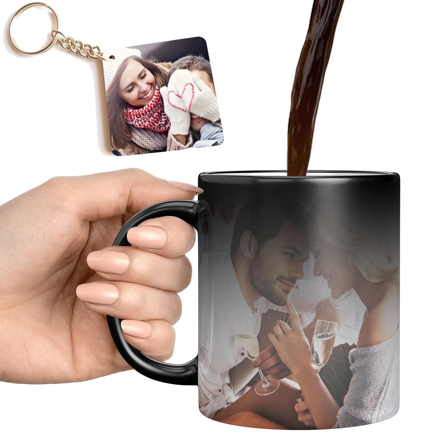 - Personalized Magic Mug – Custom Photo, Name & Quote Ceramic Mug – Birthday, Anniversary, Valentine's Gift – 330ml Color Changing Mug for Girlfriend, Boyfriend, Husband, Wife