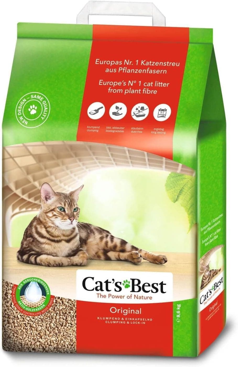 Cat's Best ORrginal -Clumping & Encapsulating Volume - 20L, Weight - 8.6Kg