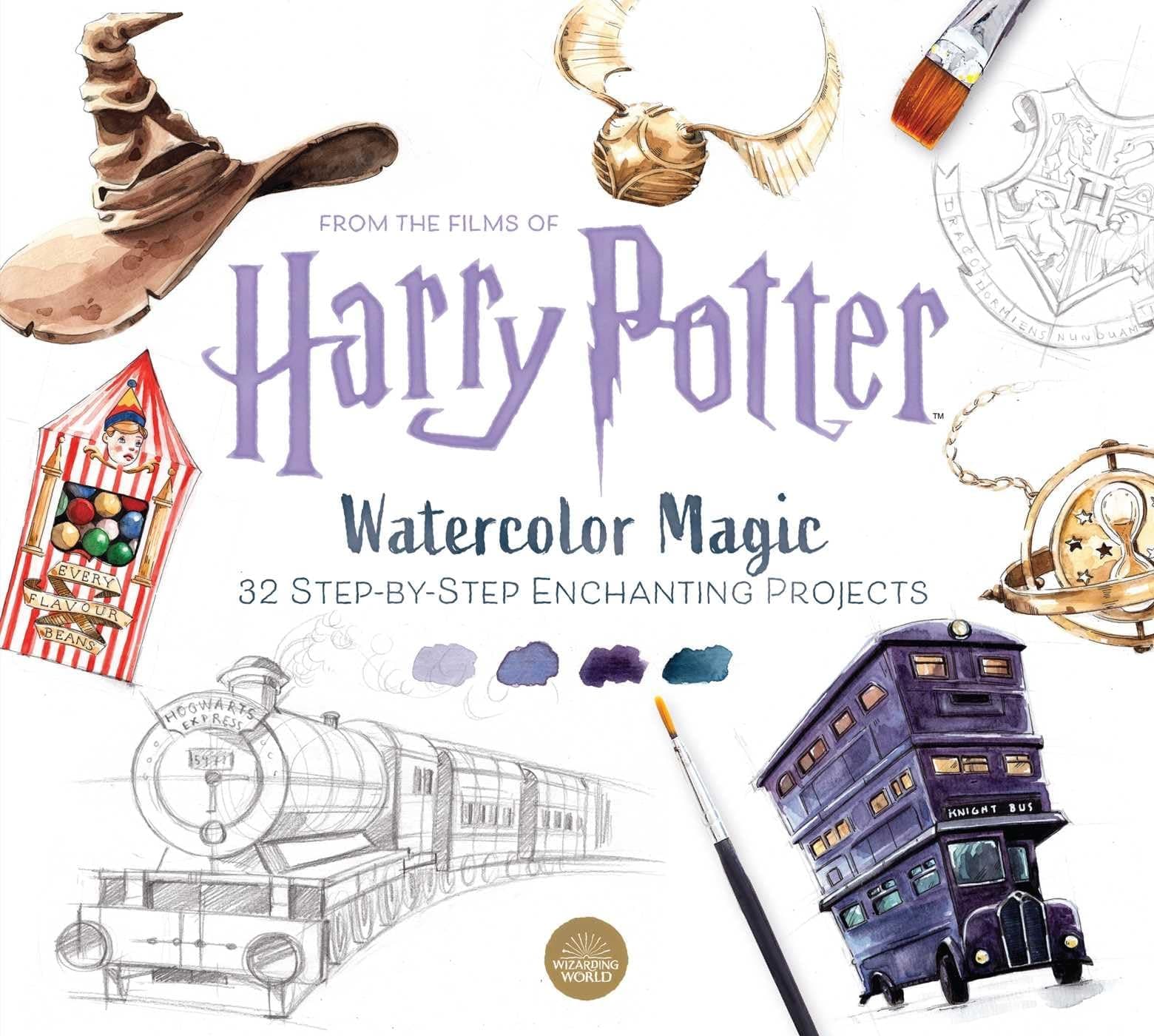 Insight Editions Harry Potter Watercolor Magic: 32 Step-By-Step Enchanting Projects (Harry Potter Crafts, Gifts for Harry Potter Fans)