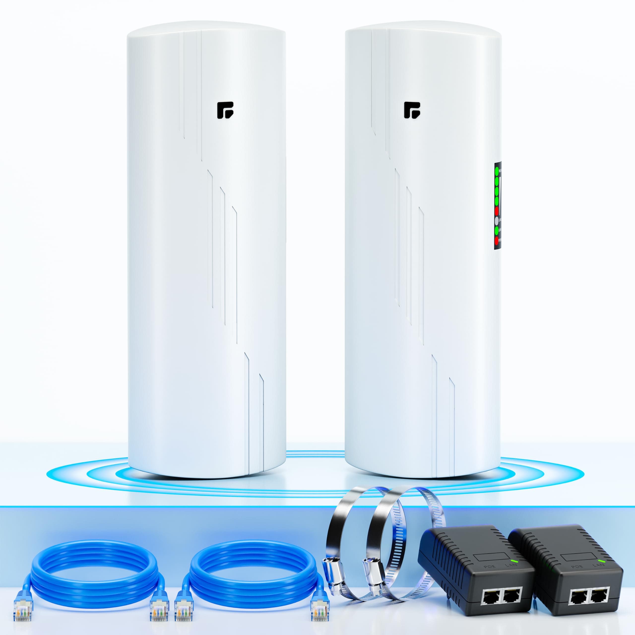 5GHz Wireless Bridge - 2 Units Bridge Kit Pre-Configured - Long Range High Gain P2P 3Km( 2Pack )