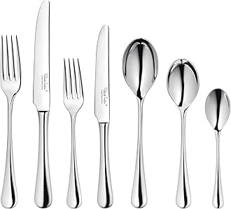 Radford Bright, 56 Piece Cutlery Set for 8 People. Made from Stainless Steel. Dishwasher Safe.