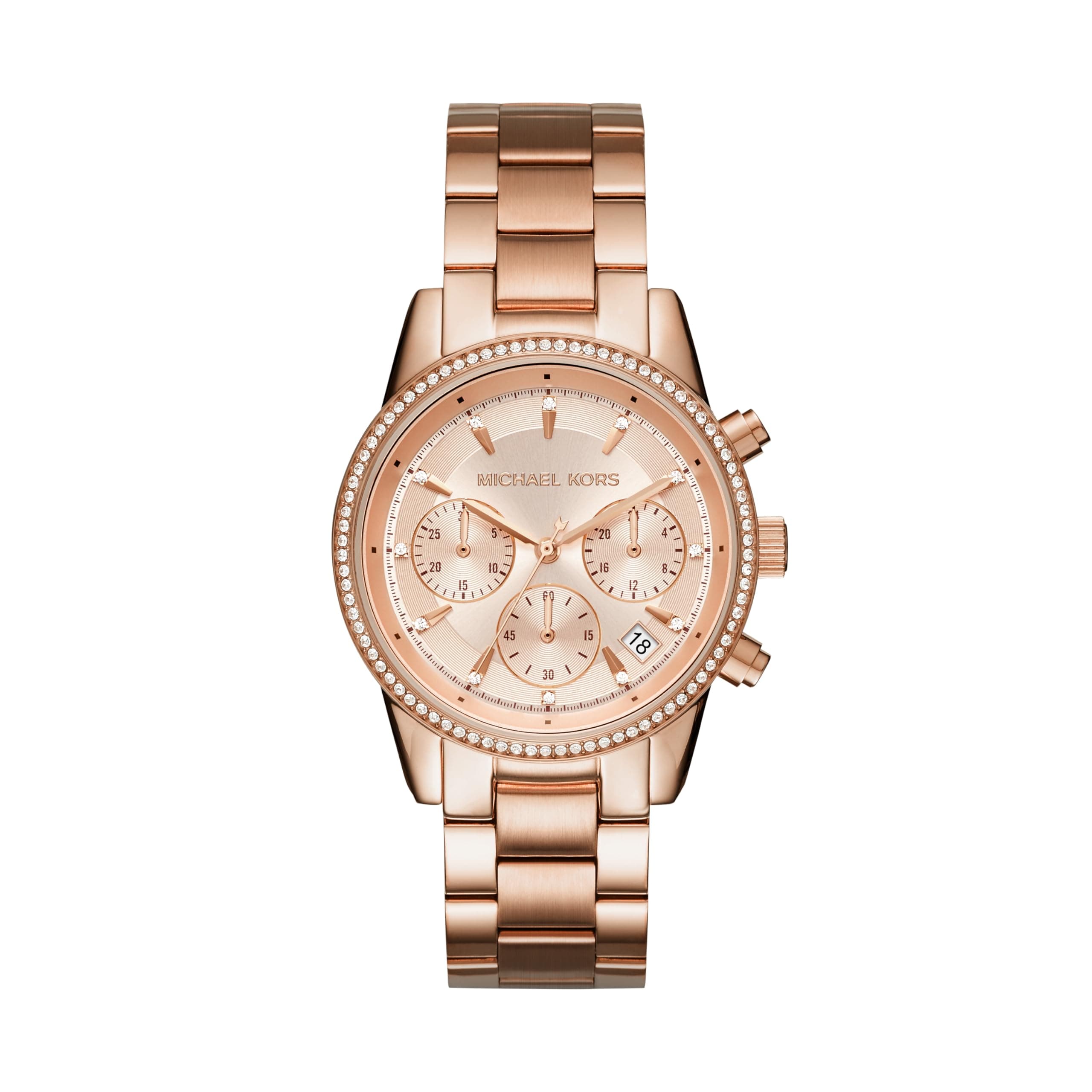 Analog Gold Dial Women's Watch-MK6357