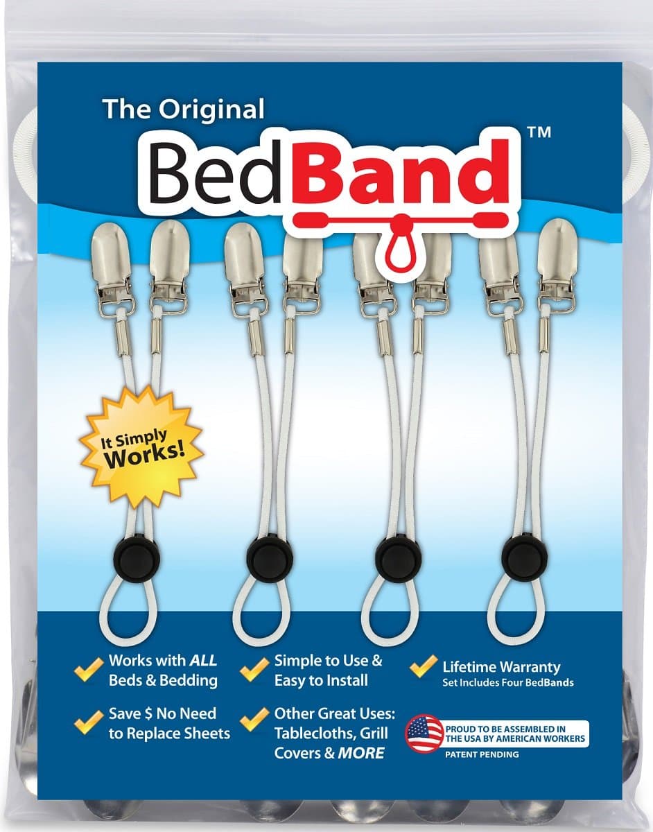 ORIGINAL Sheet Holder. Adjustable Sheet Fastener/Holder/Strap/Suspender/Gripper