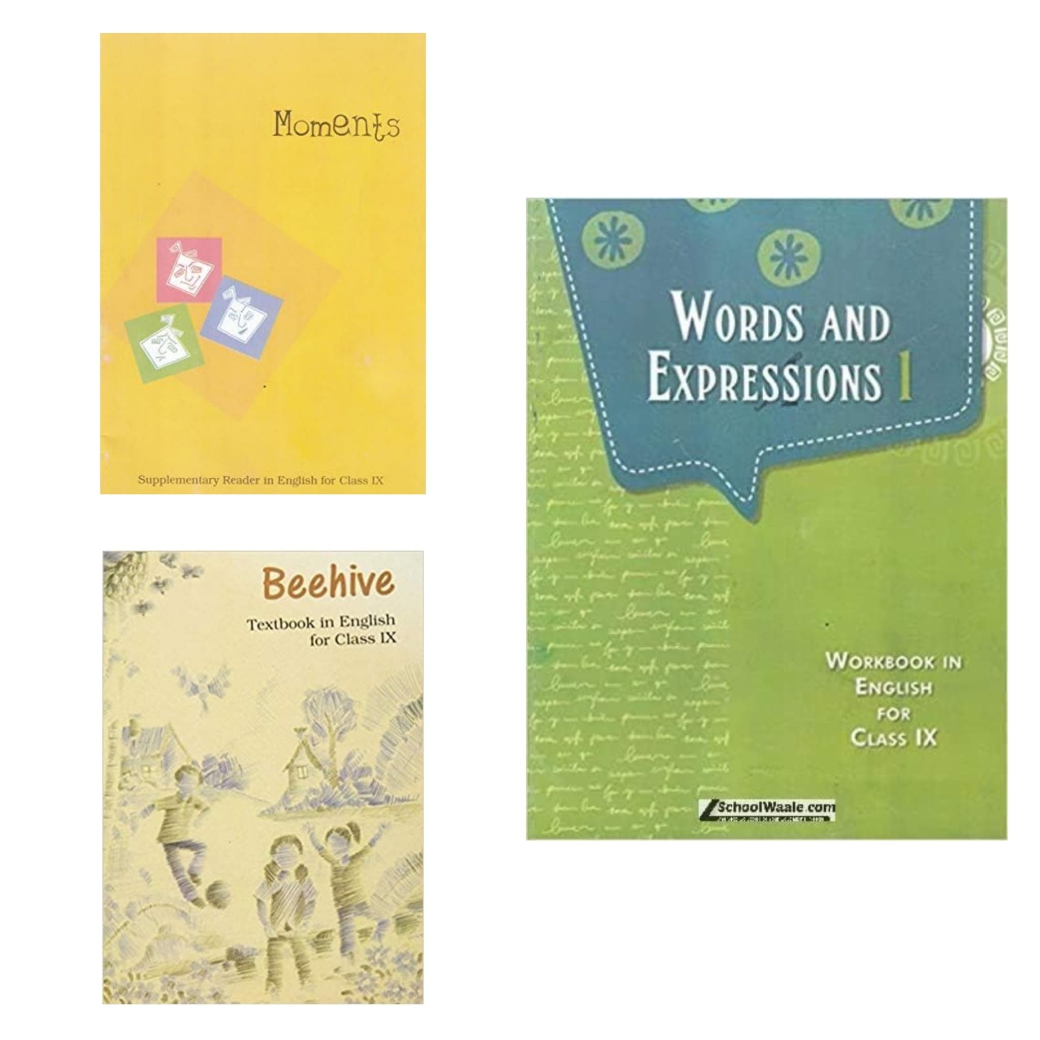 NCERT Class 9 Words and Expression 1, Moments, Beehive (Set Of 3 Books)