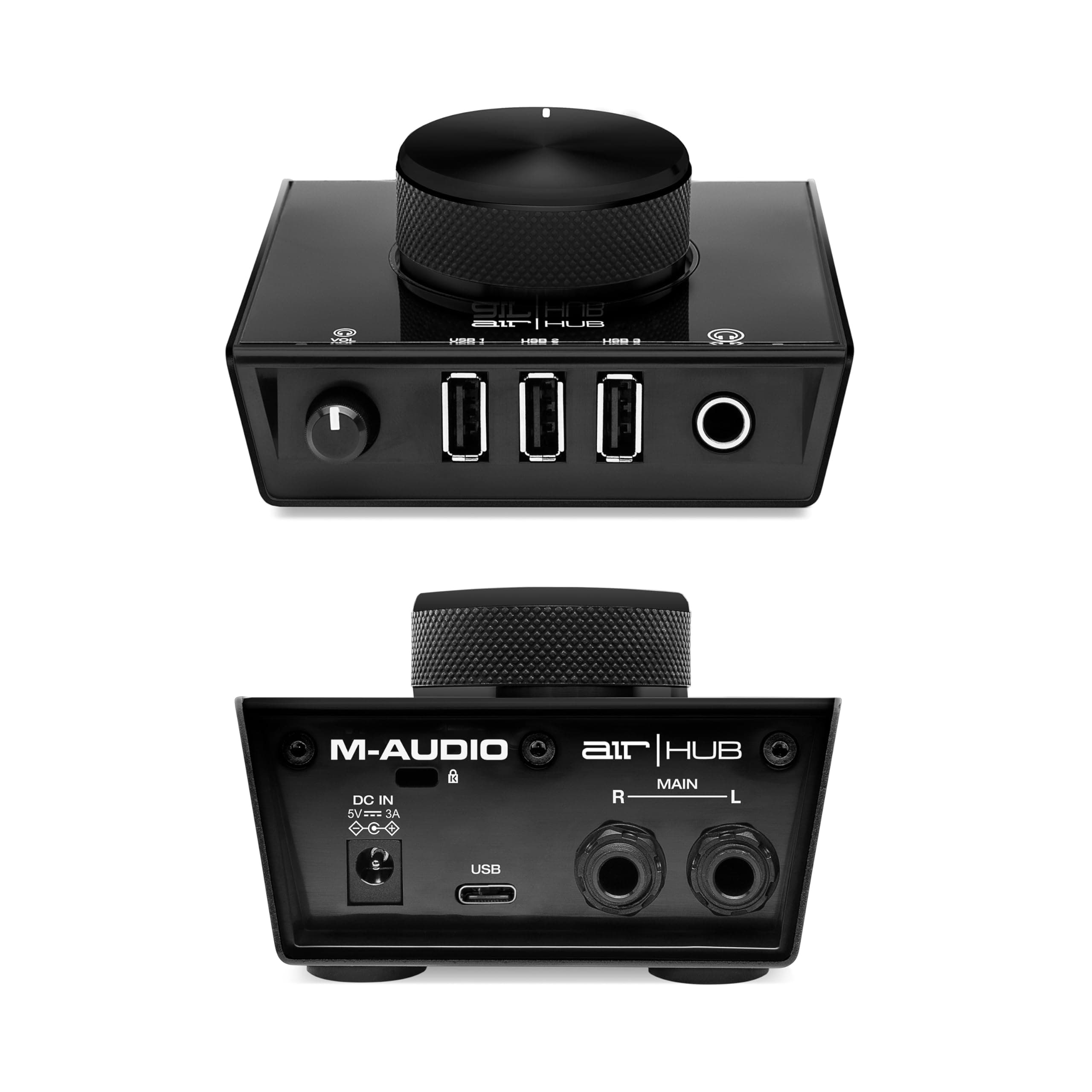 M-Audio AIR|HUB - USB Audio Interface with 3-Port Hub and Recording Software from Pro-Tools & Ableton Live, Plus Studio-Grade FX & Instruments