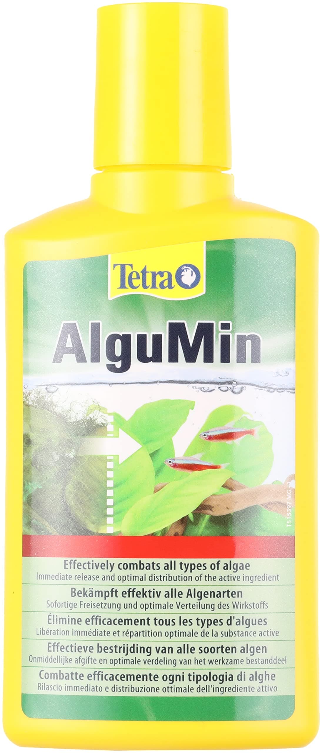 Tetra AlguMin - Quickly Combats All Types Of Algae In The Aquarium, Prevents The Growth Of New Algae, 250 ml