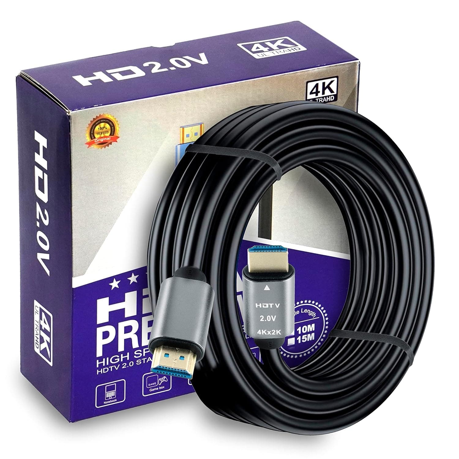 rts High-Speed 3D 4K 10 Meter HDMI Cable HDMI 2.0 Supported | 4K 60Hz, HD Audio & Video 2160p, Compatible with Windows, Computer, Laptop, Apple Projector, Set-top Box, HD TV,Monitor,Xbox 360,PS5 PS4