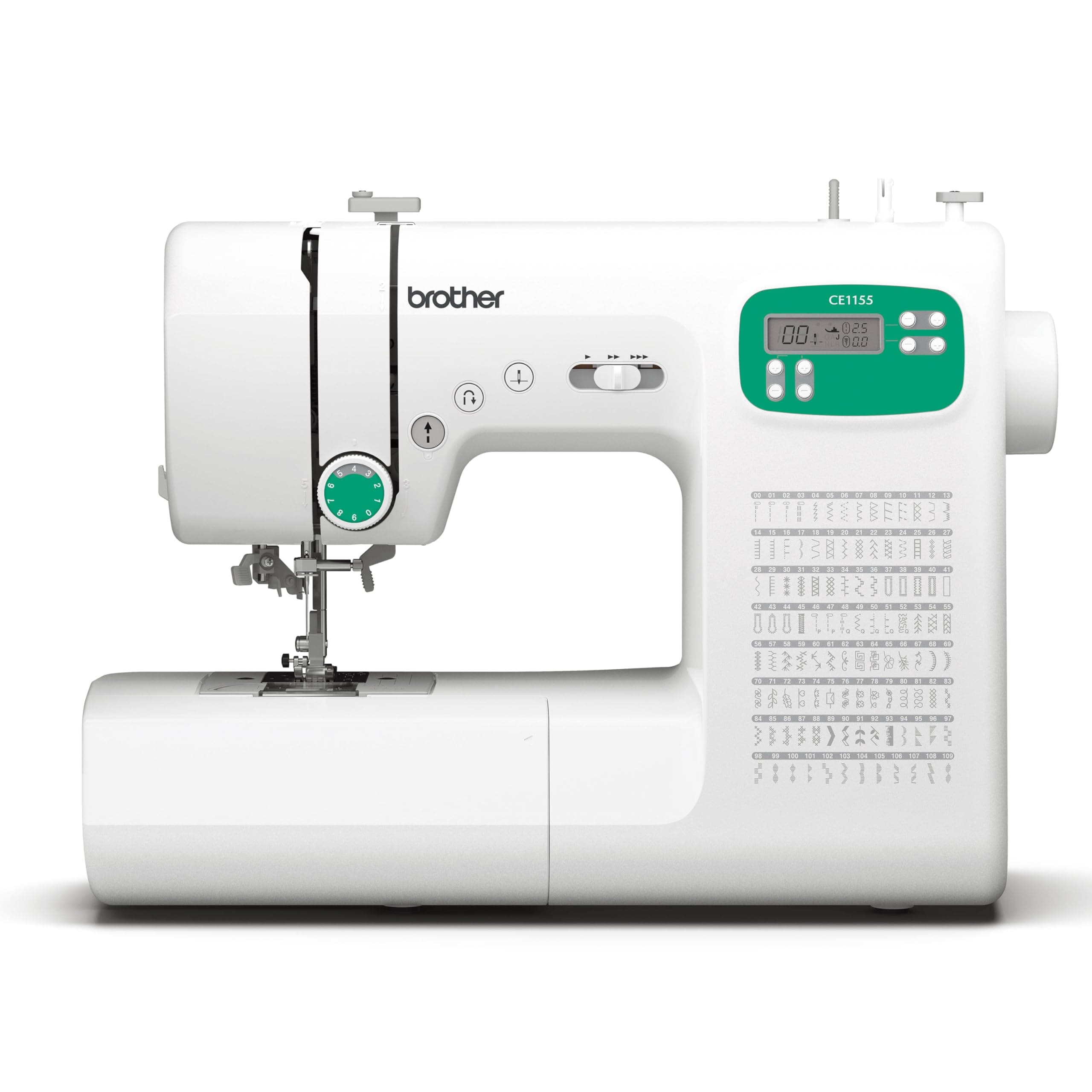 CE1155 Silai Machine, Computerized Sewing Machine, 110 Built-in Stitches, LCD Display, 7 Included Feet
