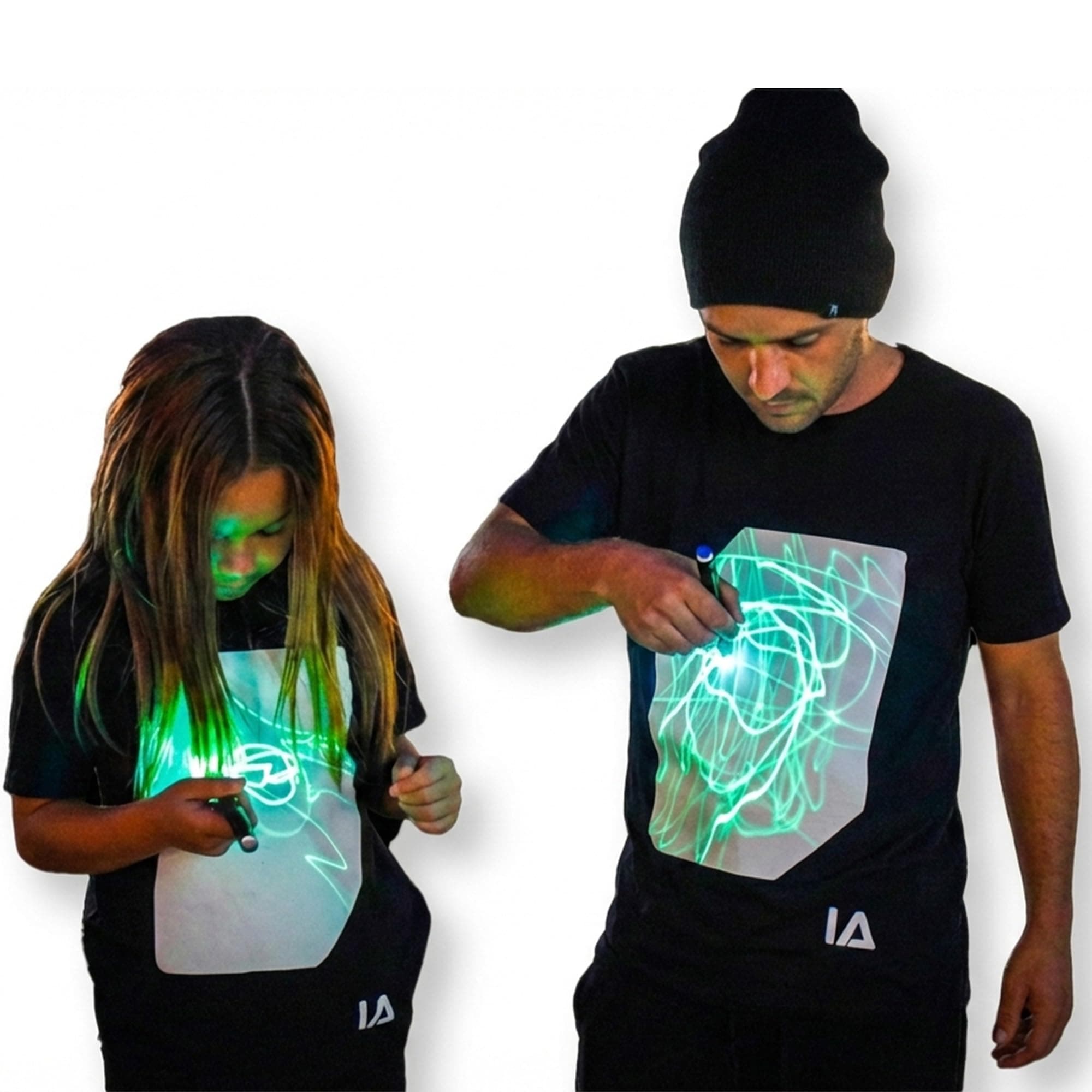 Interactive Glow in The Dark T-Shirt - Fun for Birthday Parties & Festivals - Light up The Night