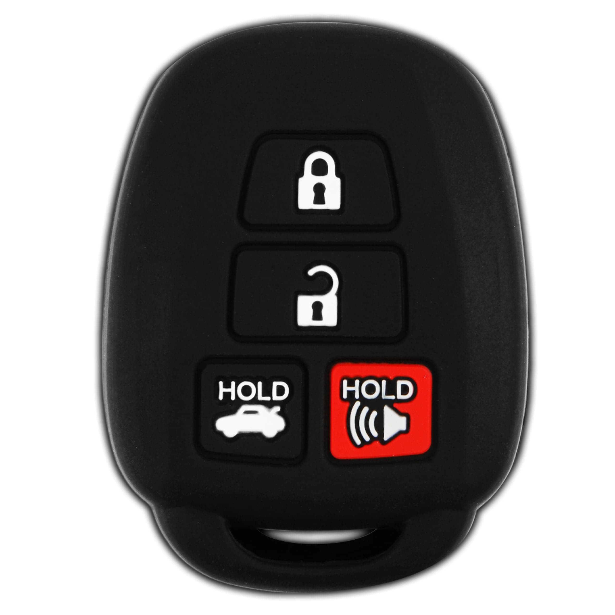 KeyGuardz Keyless Entry Remote Car Key Fob Outer Shell Cover Soft Rubber Protective Case for Toyota Camry Corolla Rav4 HYQ12BDM