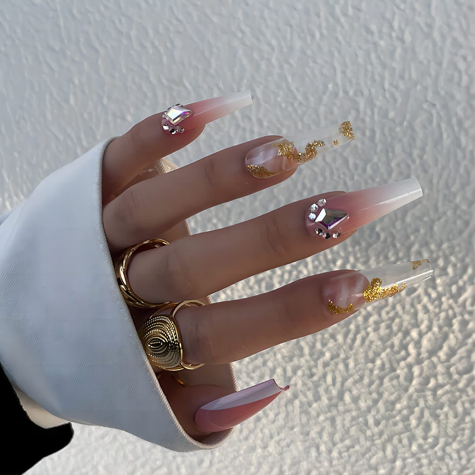 ARABARA 24 Pcs Press on Nails Fake False Nails 5