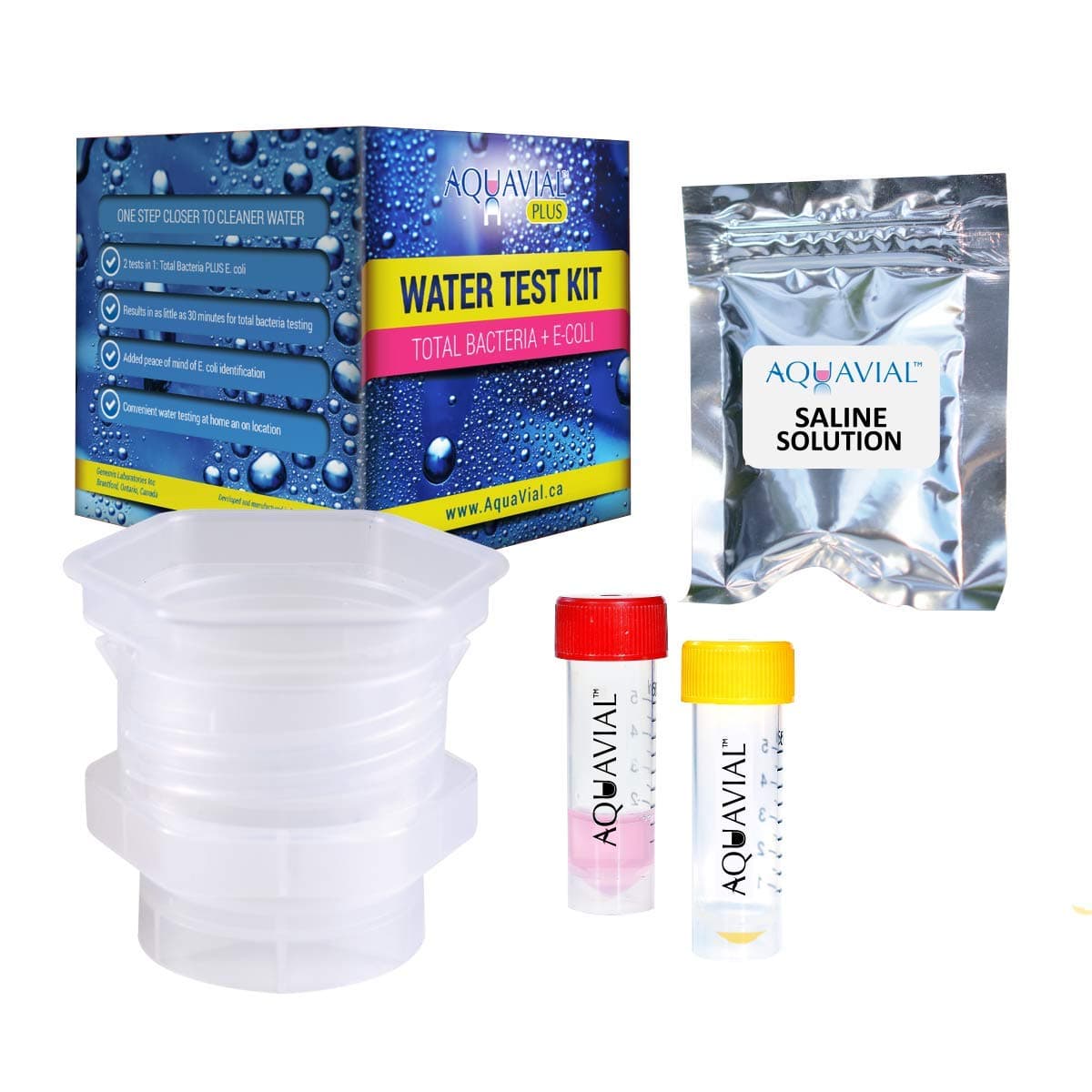 Water Testing Kit for Total Bacteria and E Coli 2 Tests in 1 for Drinking Water Pool Pond Lake Well Water Quality Tester Plus