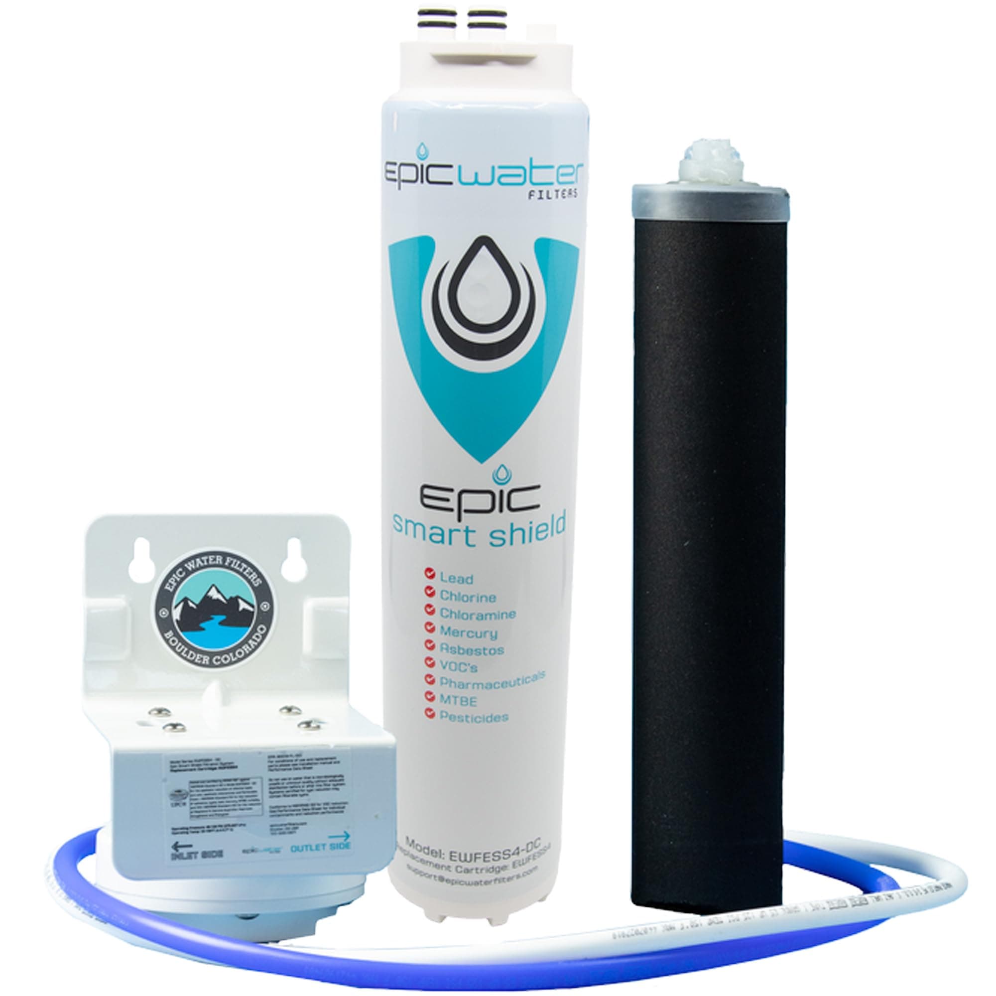 Epic Water Filters Smart Shield. Under Sink Inline NSF 53 Filter. Direct Connect DIY Install For Under Sink. USA Made Tap Filtration System. Zero Wasted