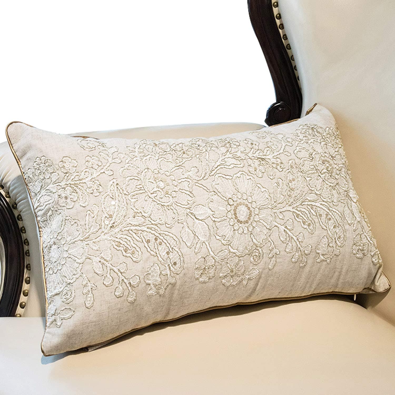Embroidered decor Pillow