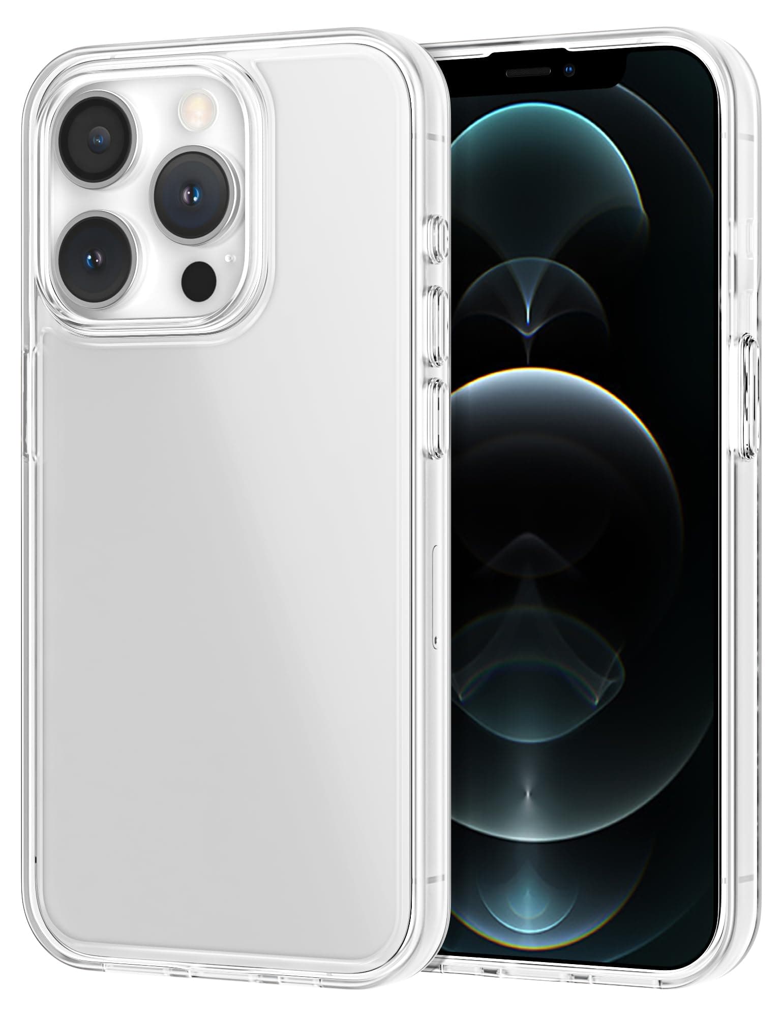 CooldenCompatible with iPhone 12 Pro Max Hybrid Clear Phone Case, Heavy Duty Protective Dual Layer Shockproof Case with Hard PC Bumper Soft TPU Back Compatible with iPhone 12 Pro Max 6.7 Transparent