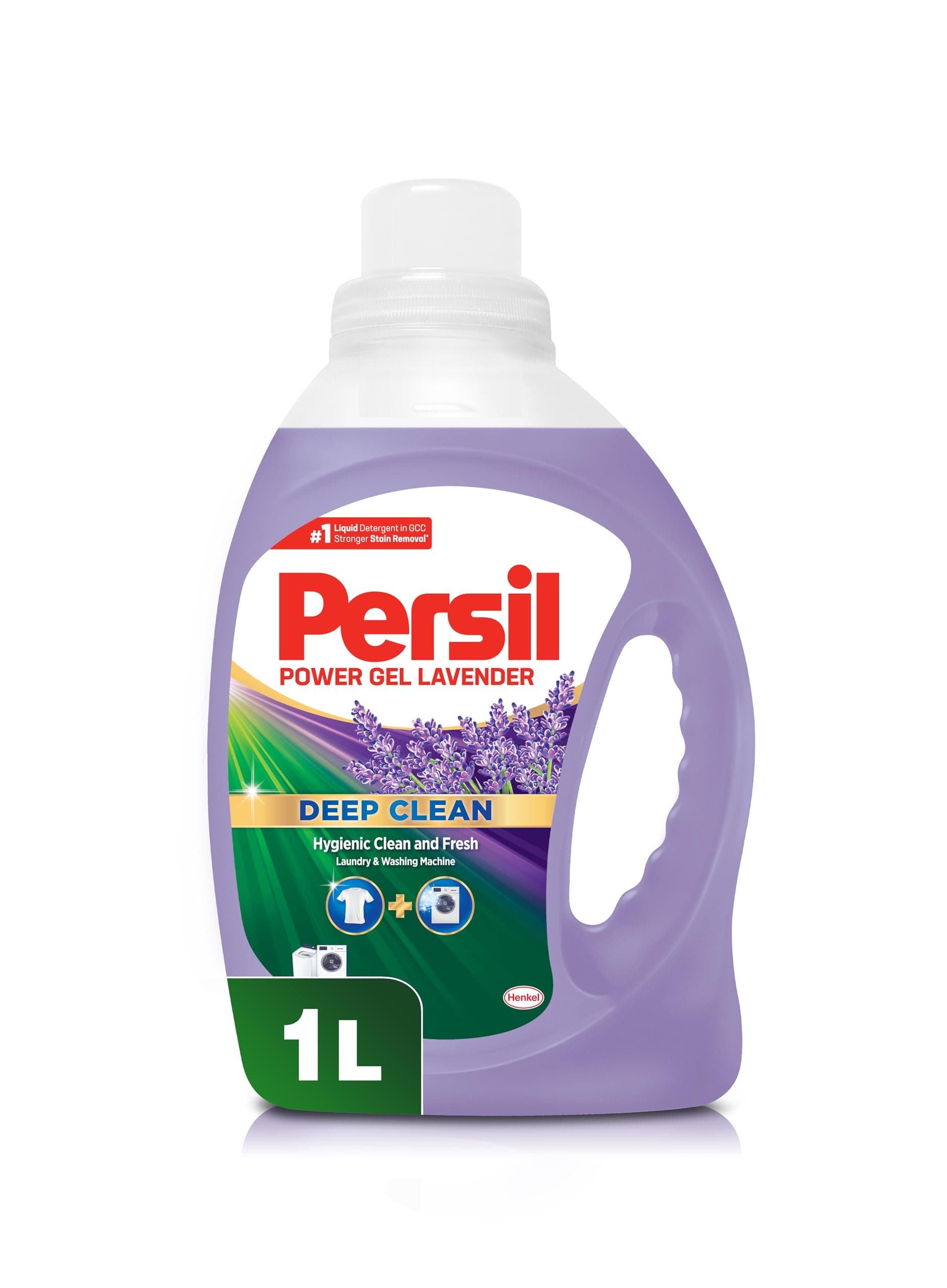 Power Gel Liquid Laundry Detergent, With Deep Clean Technology, Lavender, 1 L