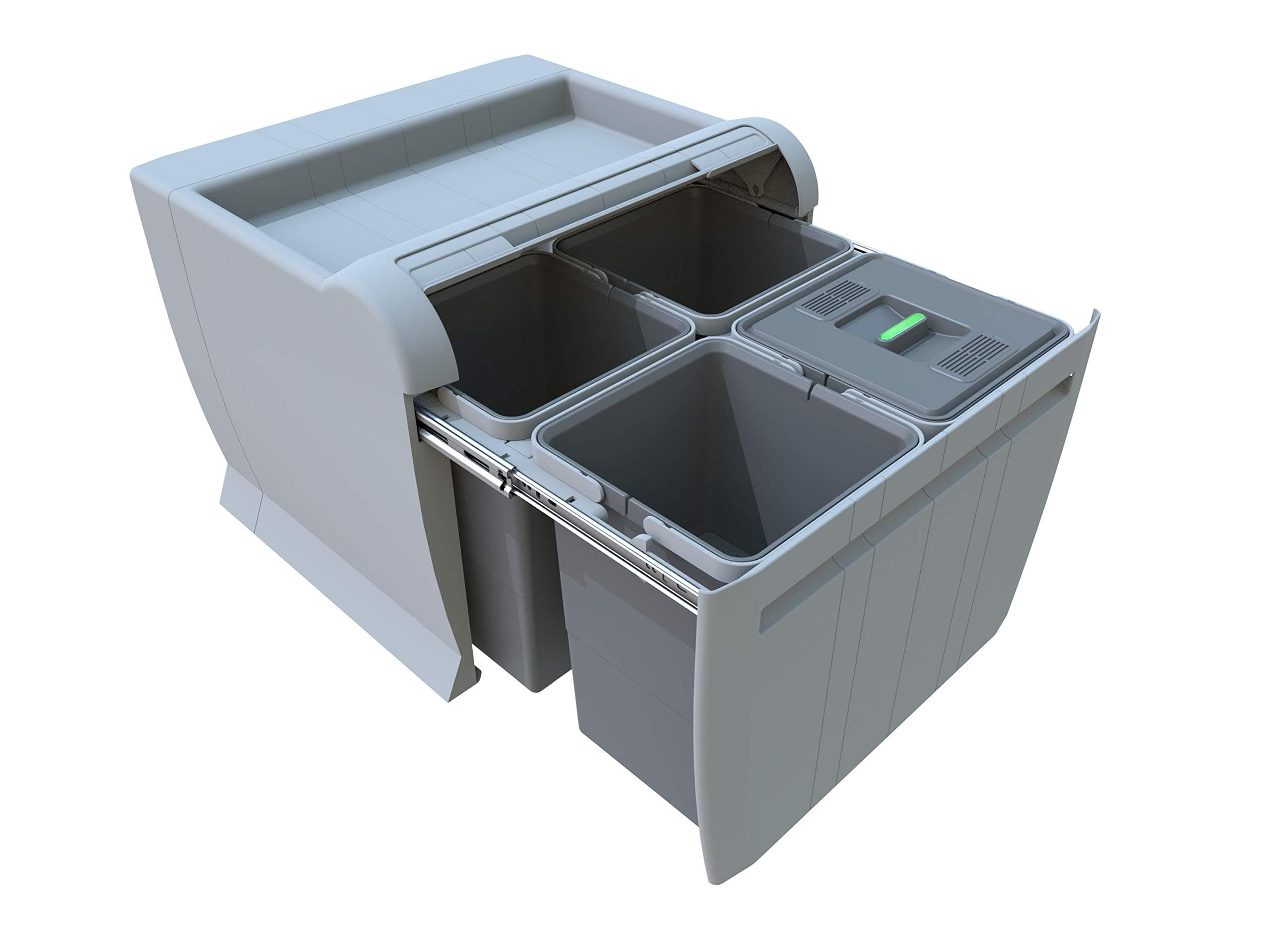 elletipi City PTA 5045 A Differentiated Pull-Out Bin for Base, Grey, 52 x 47 x 44 cm