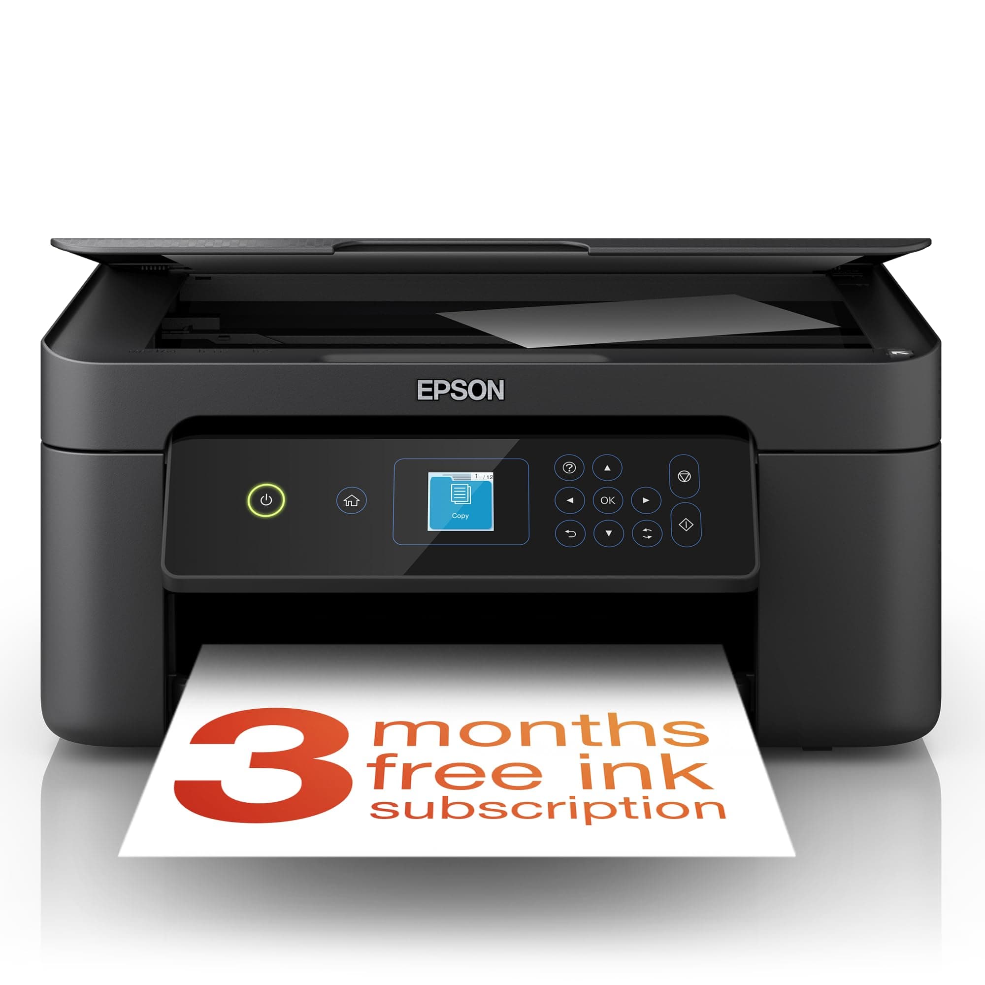 Epson Expression Home XP-3205 3-in-1 Ink Multifunction Printer, Scanner, Copier, WiFi, 1440dpi, Duplex, 1.45 Inch Display, DIN A4, incl. 3 Months Readyprint Flex Trial