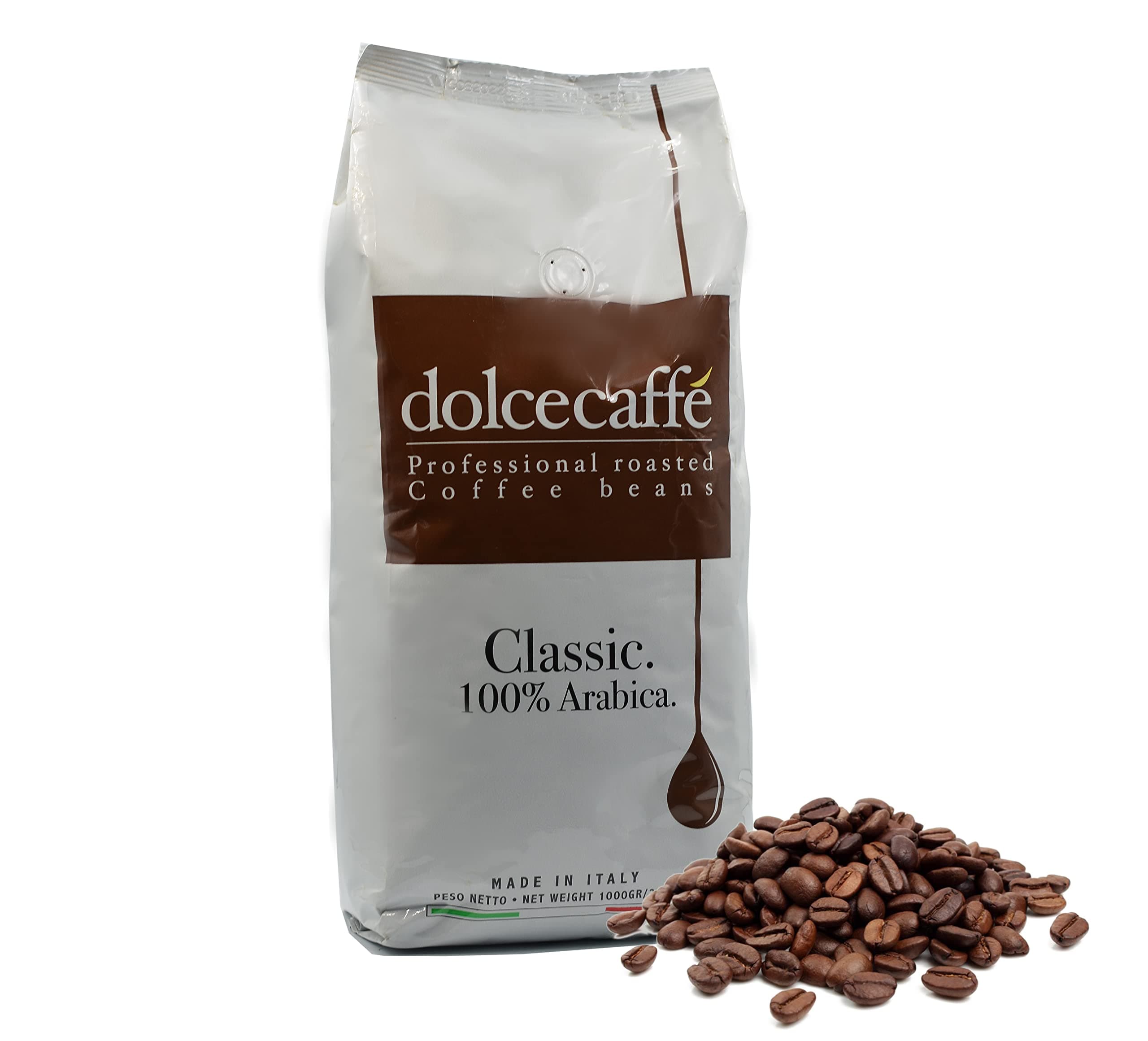 CAFFE TESTA Premium Coffee, Dolcecaffe Classic 100% Arabica Mono Origin Brazil Santo 1KG