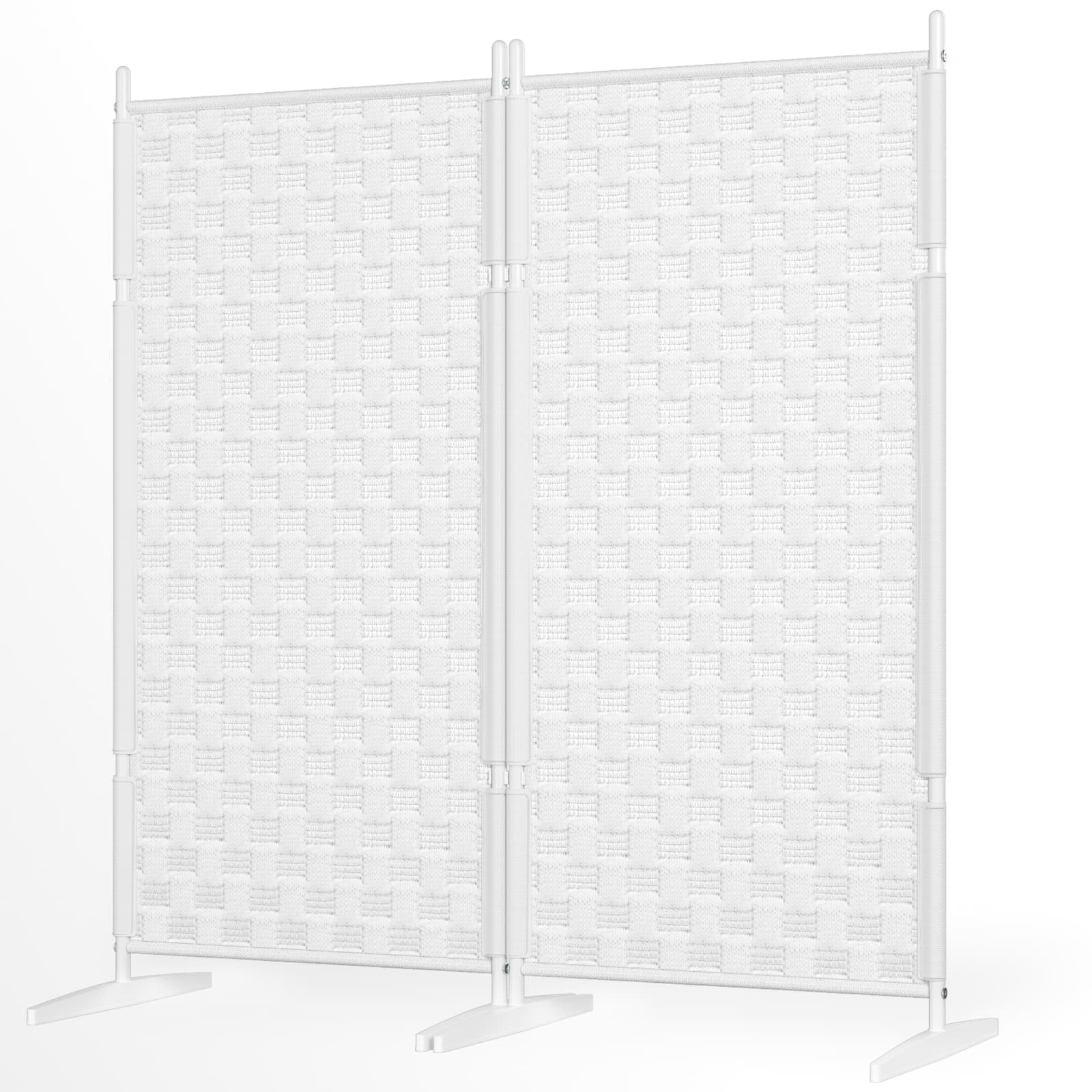2 Panel Room Divider for Room Separation - White Wall Dividers for Rooms Small Folding Privacy Screens Indoor Partitions and Deviders Freestanding Portable Changing Separtion Space Partition Screen