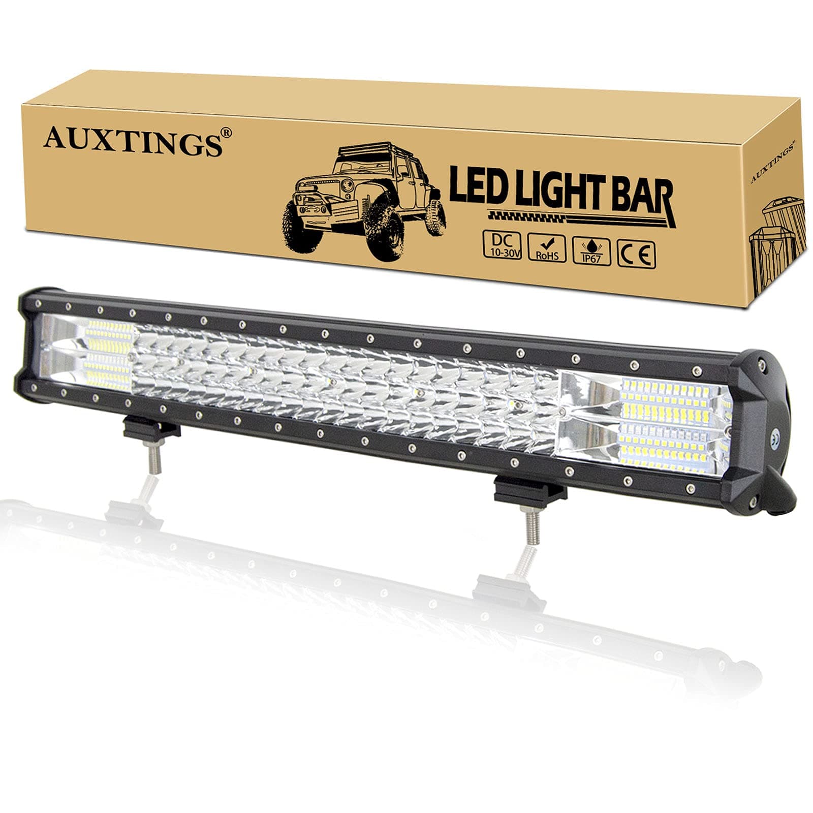 4-22 inch 324W Triple fila 7D LED luz
