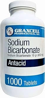 Graxcell Sodium Bicarbonate 650 Mg, White, 1000 Count